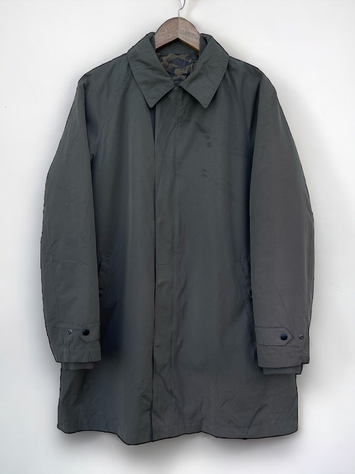 image of Nano Universe Nano & Co Double Layer Waterproof Coat/jacket in Dark Green, Men's (Size Large)