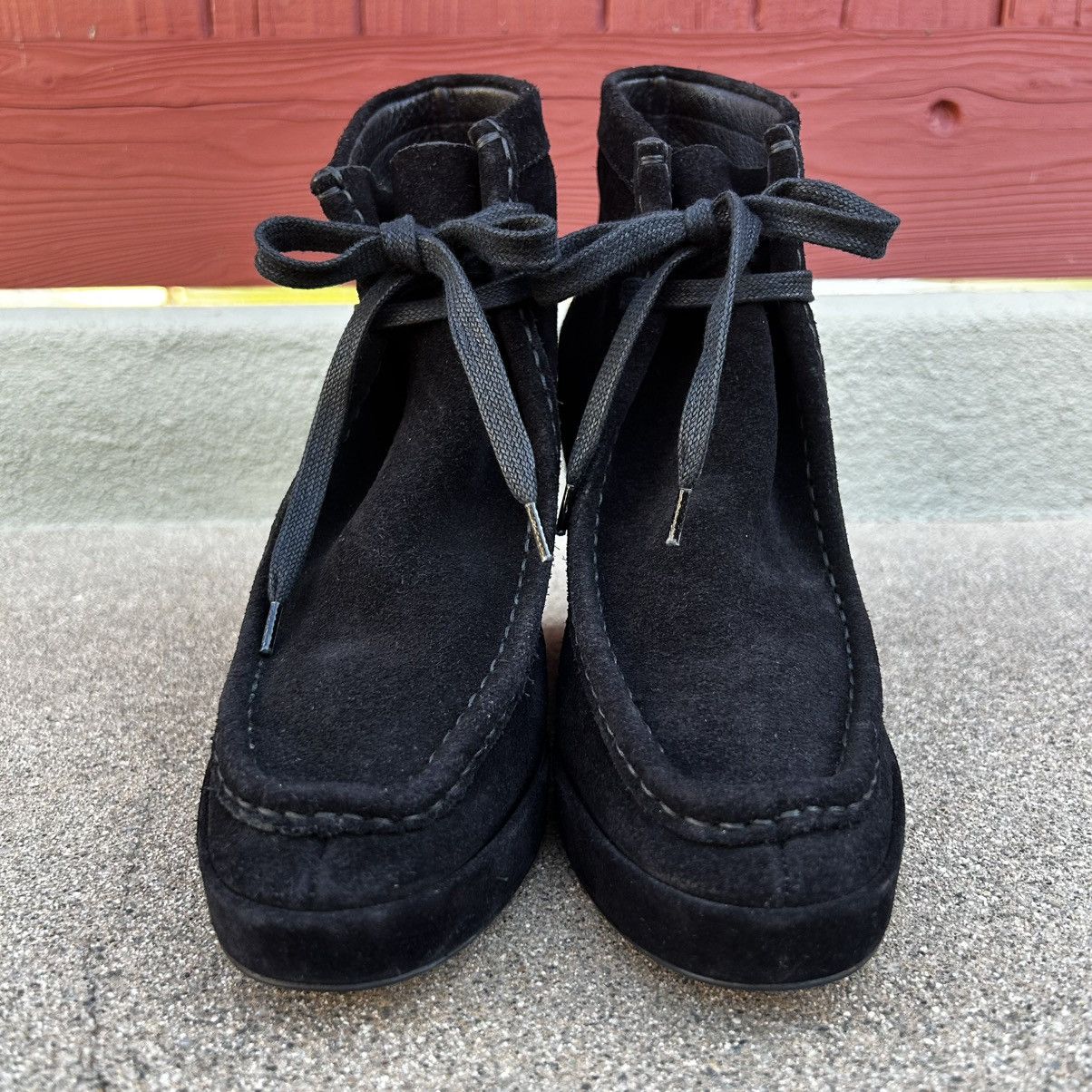 Balenciaga BALENCIAGA~Lace-Up Wallaby Platform Wedge Booties~7.5/8/38 Size US 8 / IT 38 - 4 Thumbnail