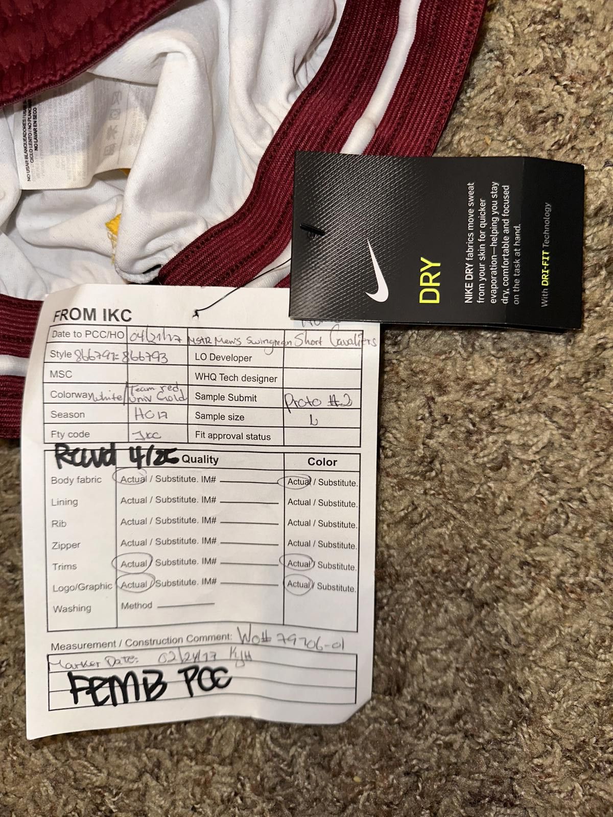 Nike Nike NBA Cleveland Cavaliers Swingman Basketball Shorts Sample Size US 34 / EU 50 - 12 Thumbnail
