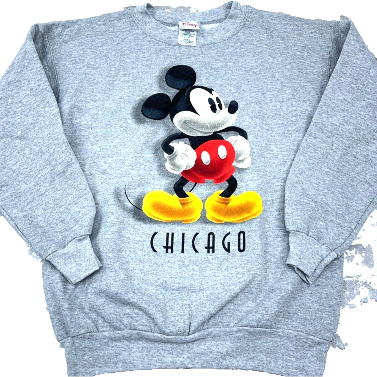 Disney VINTAGE Disney Sweatshirt Men S Gray Crewneck Mickey Logo 80s 90s USA TV Cartoon Chicago Size US S / EU 44-46 / 1 - 2 Thumbnail
