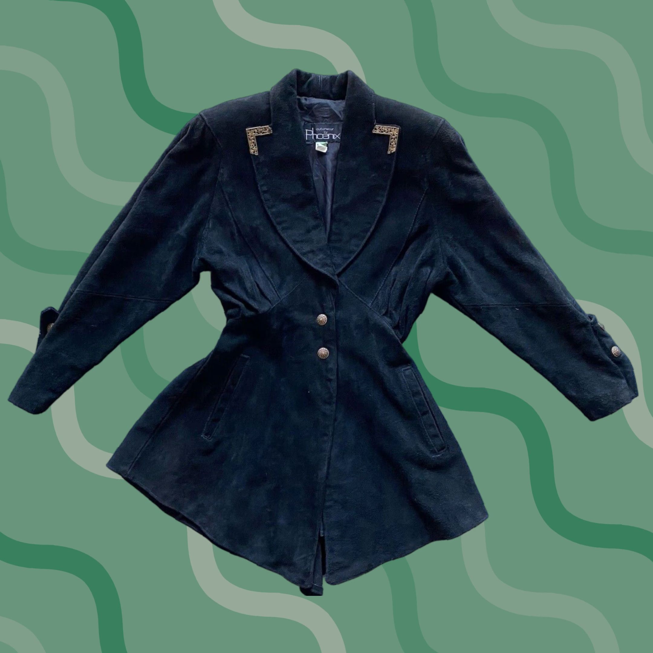Vintage VINTAGE Outerwear By Phoenix Coat Leather Black S Womens Damaged Made In USA Size S / US 4 / IT 40 - 1 Thumbnail