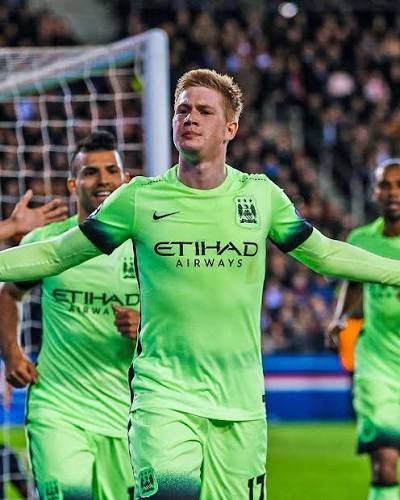 Nike Manchester City 2015/16 De Bruyne #17 third jersey Size US L / EU 52-54 / 3 - 6 Thumbnail