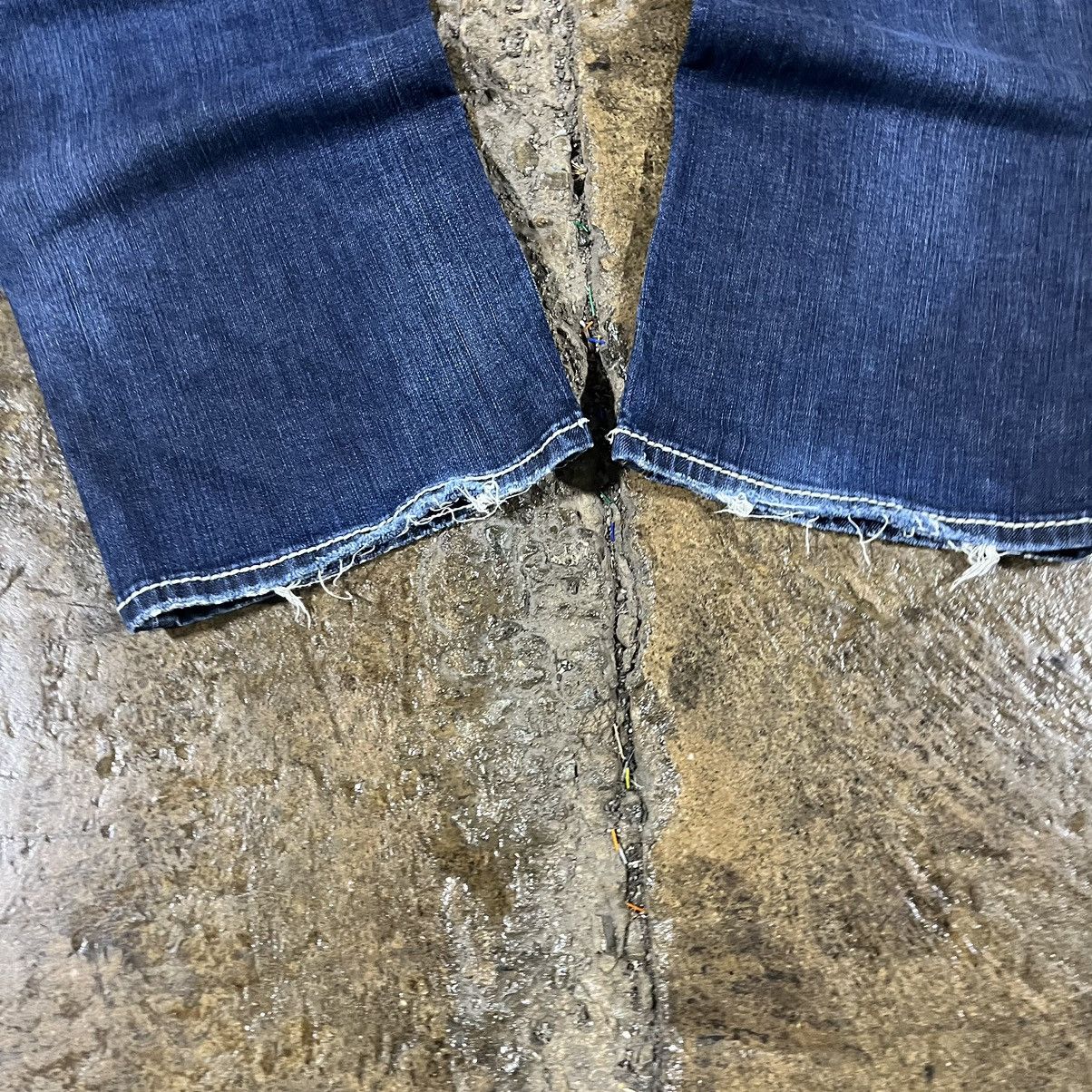 Affliction × Vintage Crazy Y2K Affliction Style Jeans Faded Boot Cut Wide Leg Size US 36 / EU 52 - 4 Thumbnail