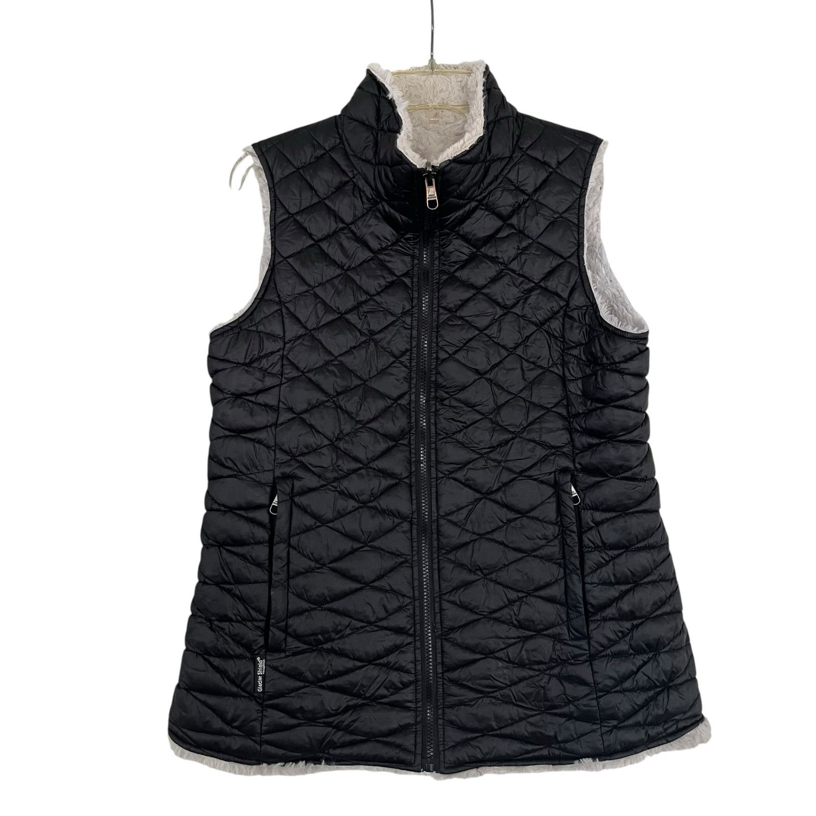 Steve Madden Steve Madden Black Quilted Reversible Sherpa Vest Womens Size M / US 6-8 / IT 42-44 - 4 Thumbnail