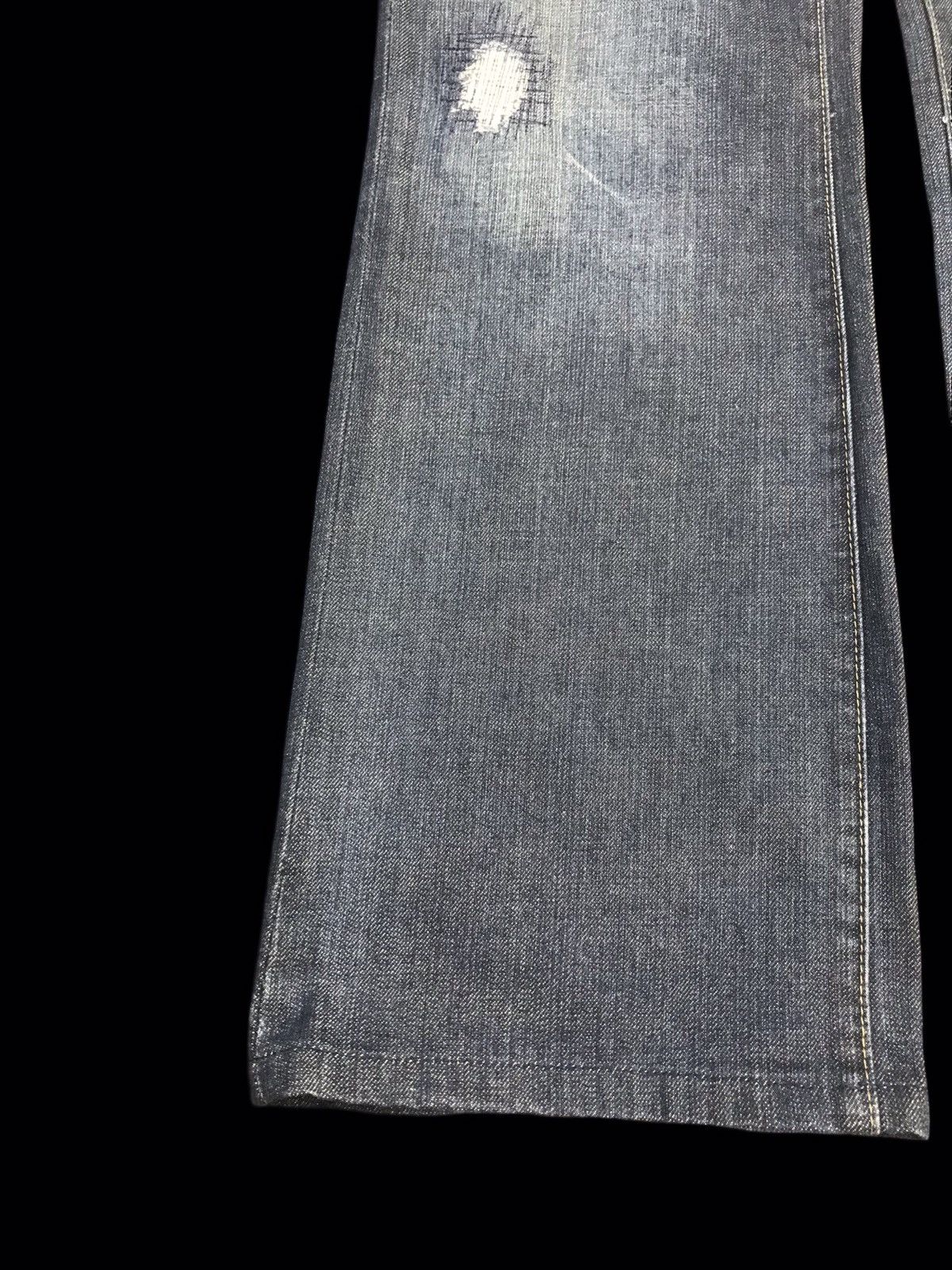 Japanese Brand 💥FLARE💥RUSH HOUR Japan Distressed Flare Jeans F44 Size US 33 - 19 Thumbnail