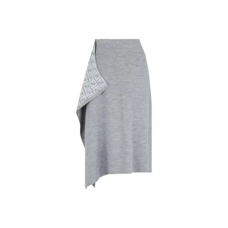 Fendi o1s1wg110925 Skirt in Light Grey Size 28" / US 6 / IT 42 - 2 Thumbnail