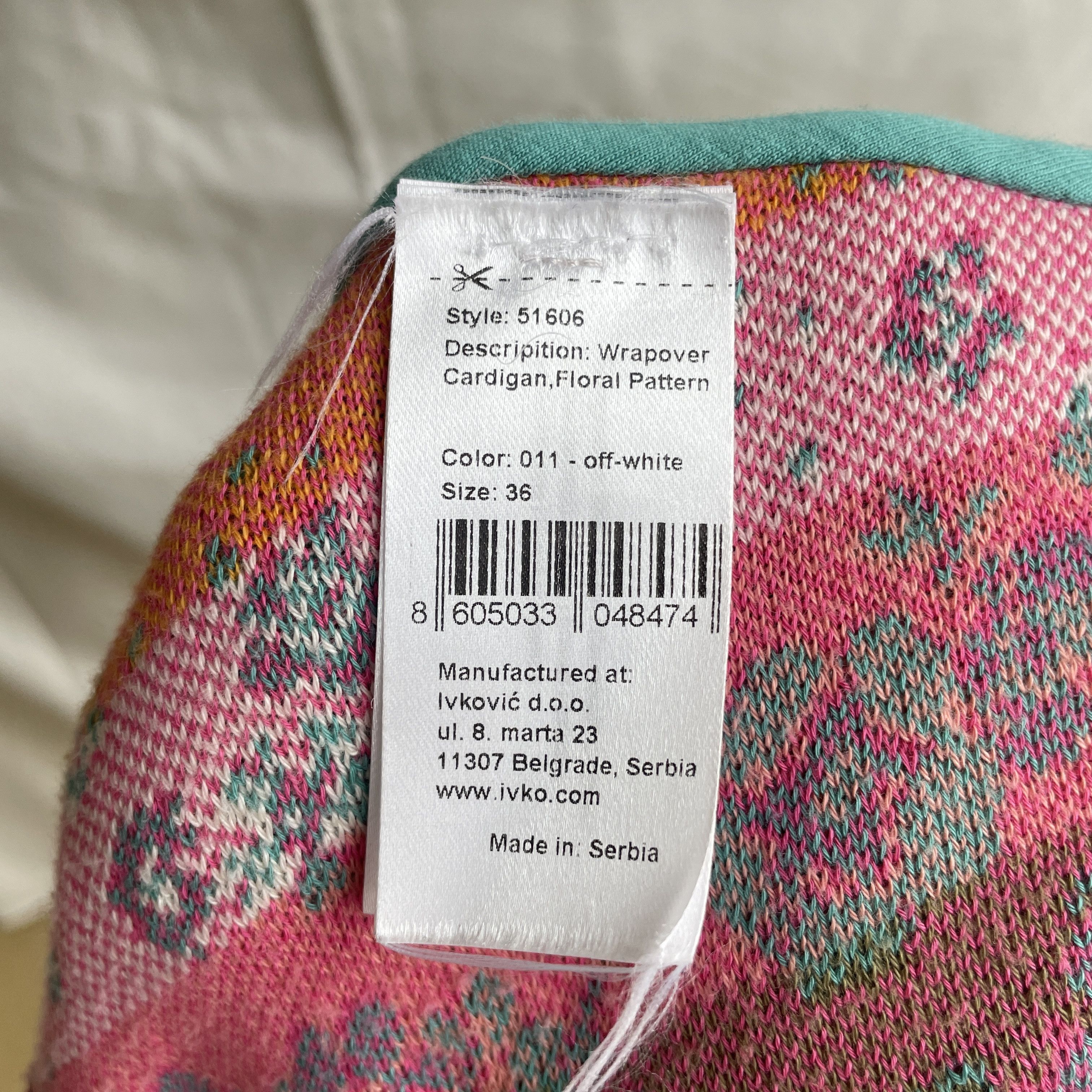 Other IVKO Floral Cotton Open Front Wrapover Cardigan Size EUR 36 Size XS / US 0-2 / IT 36-38 - 11 Thumbnail