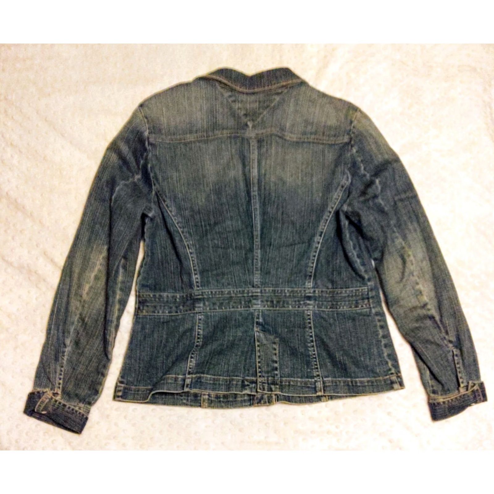 Tommy Hilfiger Tommy Hilfiger Womens Denim Jacket Blue Tag Size Large Button Stretch Jacket Womens Regular Blue 90s Classic Designer Size L / US 10 / IT 46 - 5 Thumbnail