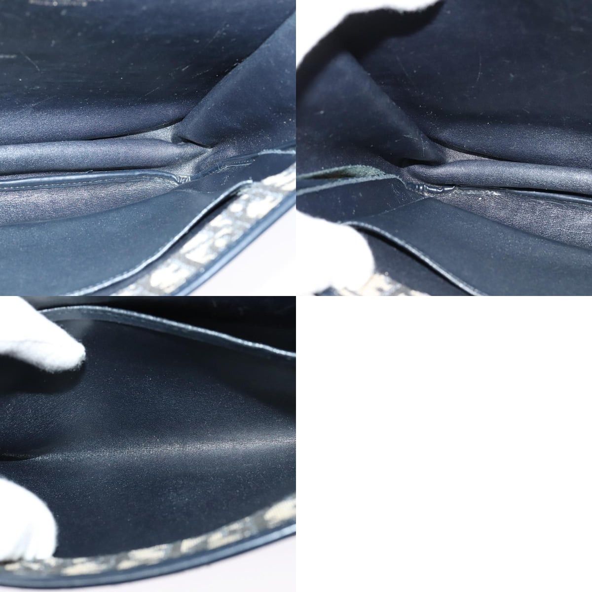 Dior DIOR Trotter Canvas Shoulder Bag Navy Gold Size ONE SIZE - 12 Thumbnail