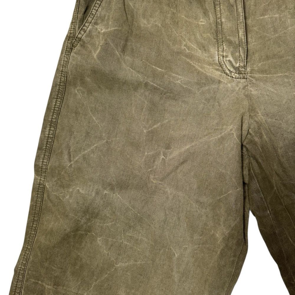 Zara NWT New Zara Olive Marble Linen Blend Chino Pants Size M Size 32" / US 10 / IT 46 - 9 Thumbnail