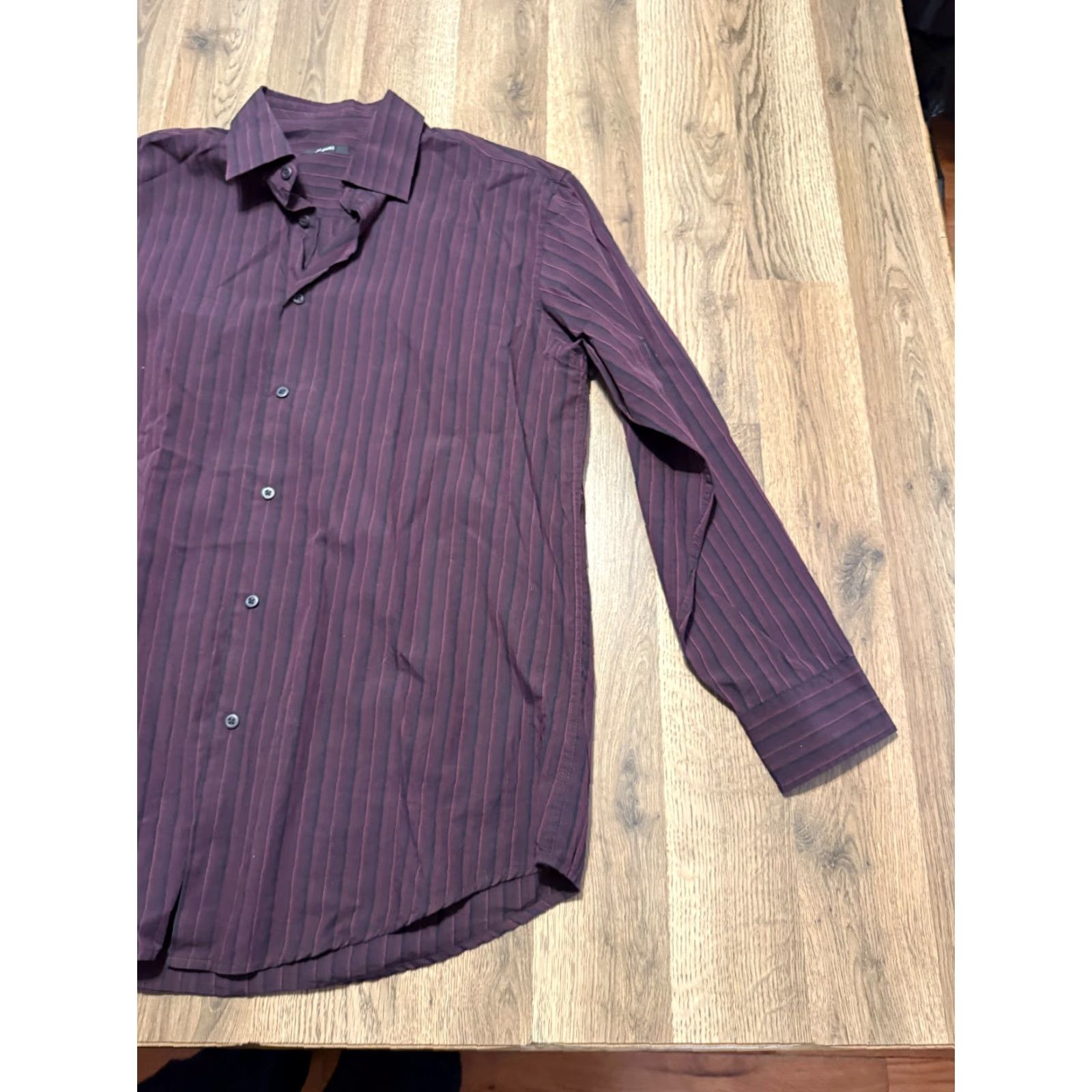 Alfani Alfani Shirt Men’s Size Large Red Black Stripe Long Sleeve Button Up Shirt Size US L / EU 52-54 / 3 - 4 Thumbnail