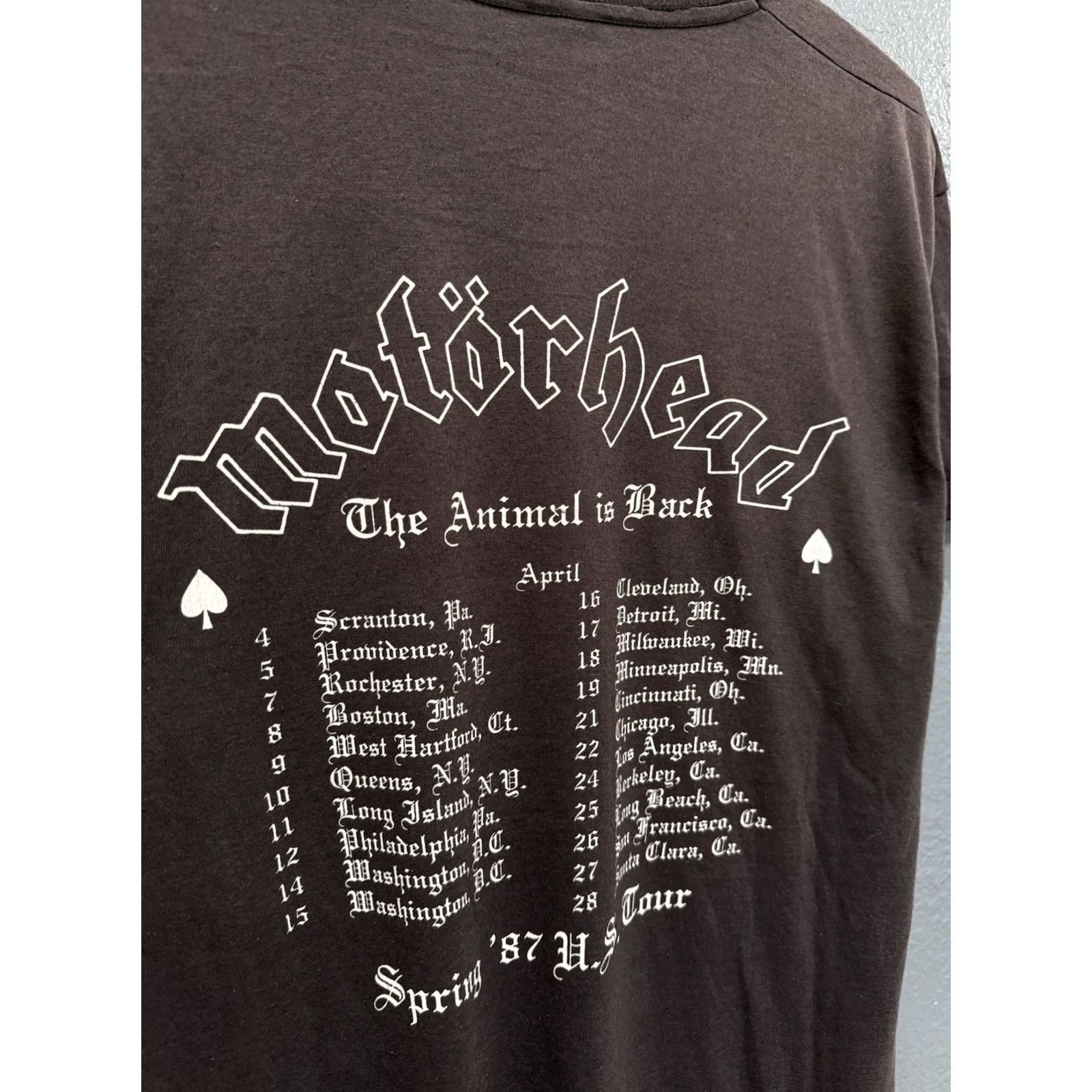 Vintage VINTAGE Motörhead Band Tee XL Black 1987 Deaf Forever The Animal Is Back Tour Mens Size US XL / EU 56 / 4 - 6 Thumbnail