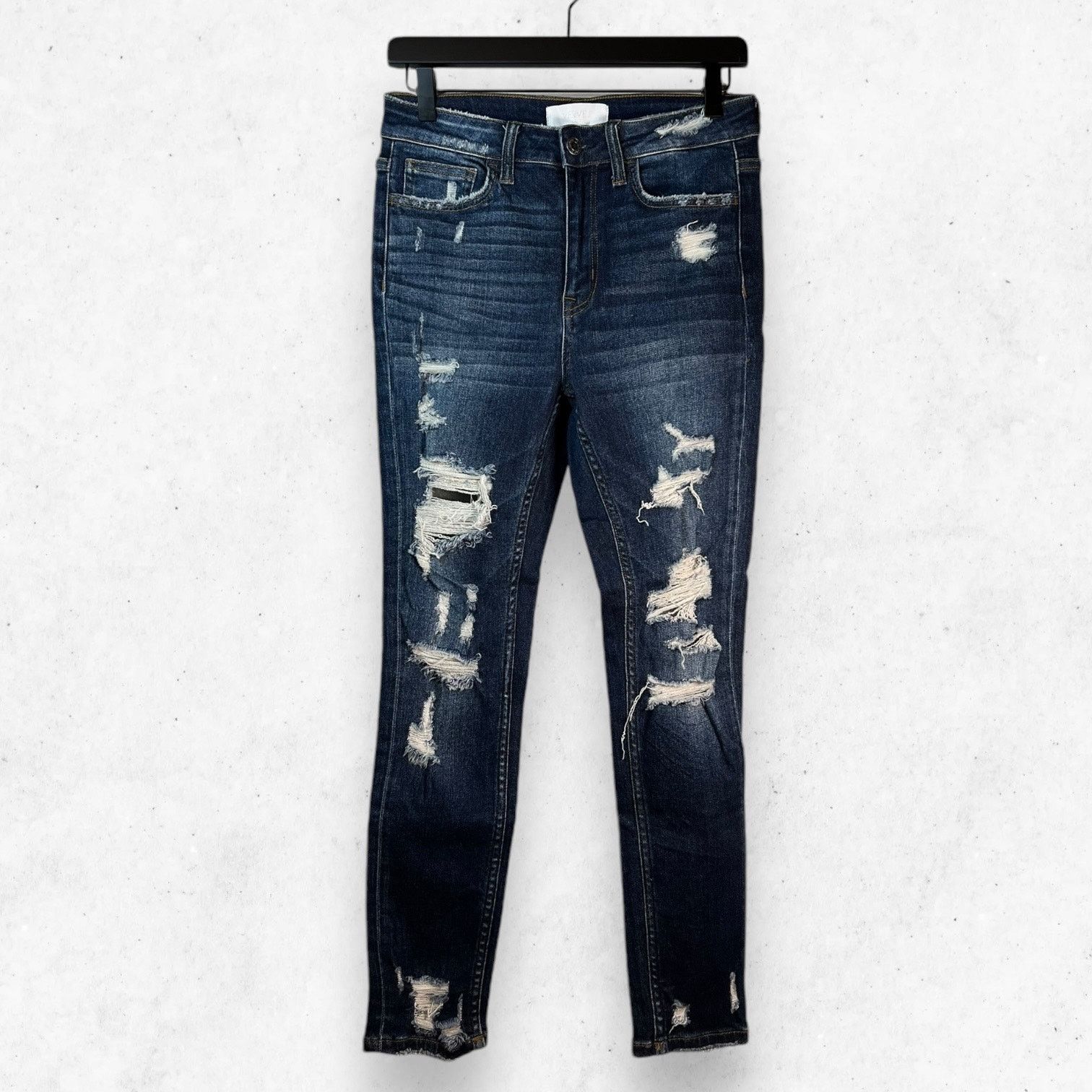 Other Vervet Blue Womens 27 High Rise Slim Distressed Stretch Dark Size 27" / US 4 / IT 40 - 1 Thumbnail