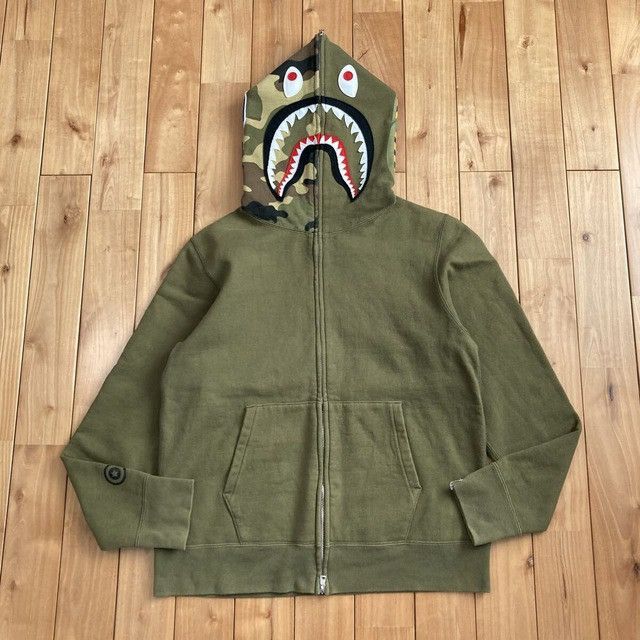 Bape BAPE Woodland Camo 1st Shark Full Zip Hoodie a bathing ape Size US M / EU 48-50 / 2 - 2 Thumbnail