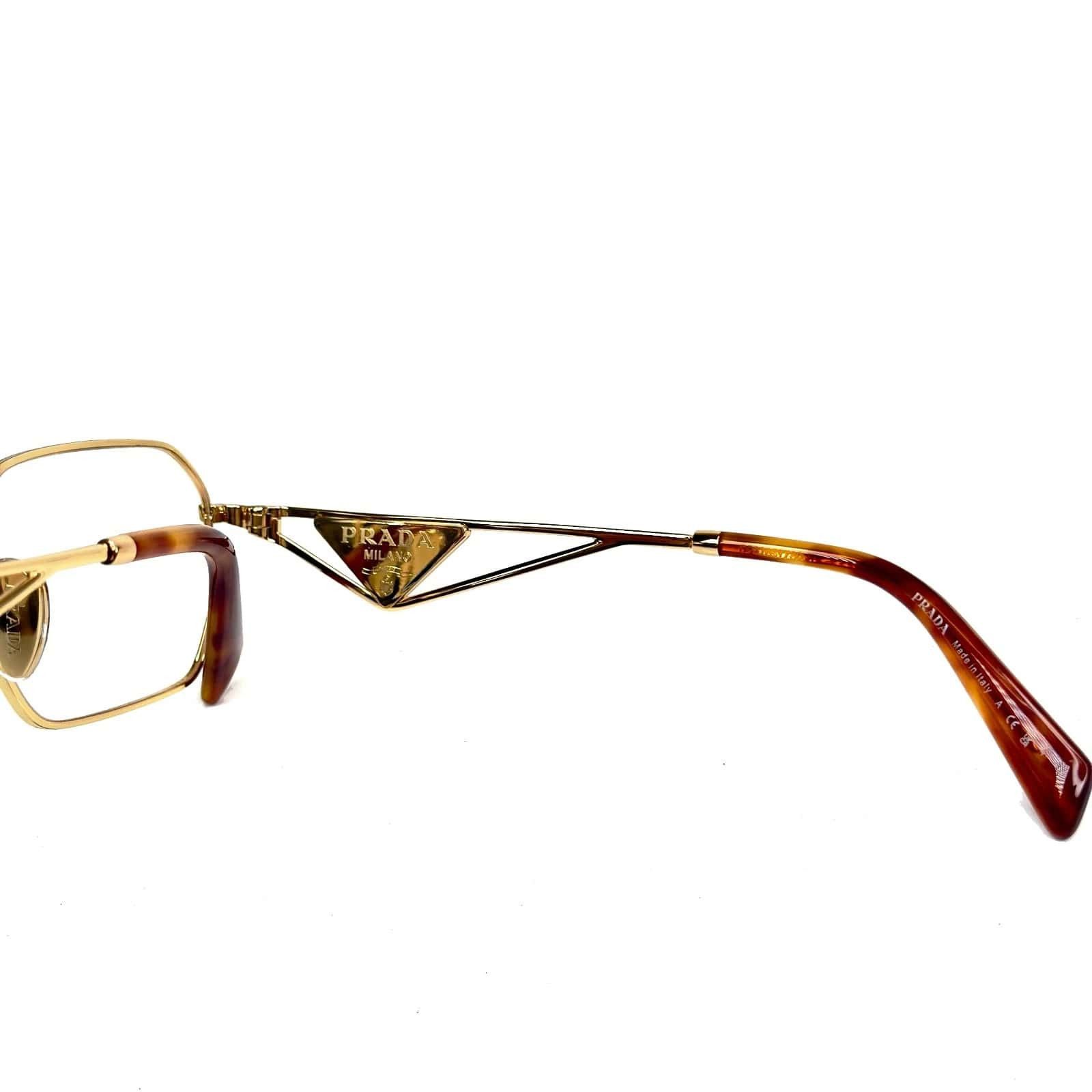 Prada PRADA TAMPO PRA53V Gold Triangle Logo Metal Optical A53 Size ONE SIZE - 7 Thumbnail