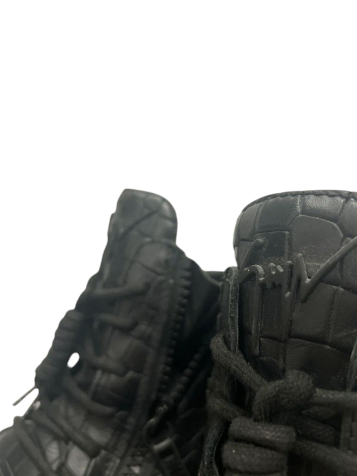 Giuseppe Zanotti Giuseppe Zanotti Croc-Embossed HighTops, Mid 2010s Size US 7 / EU 40 - 4 Thumbnail