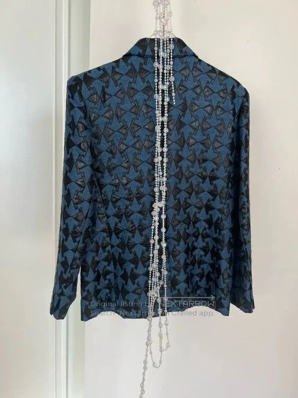 Dior Dior Women's Blue Coat with Unique Pattern . Size M / US 6-8 / IT 42-44 - 5 Thumbnail