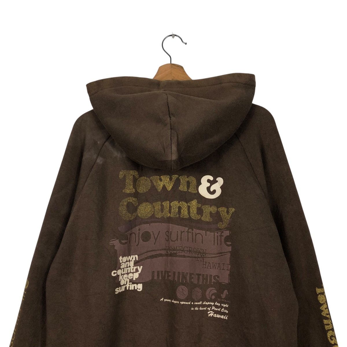 Japanese Brand × Vintage 📌Vintage Hoodie Pull Over Town & Craft Hawaii Surf Big Logo Size US M / EU 48-50 / 2 - 10 Thumbnail