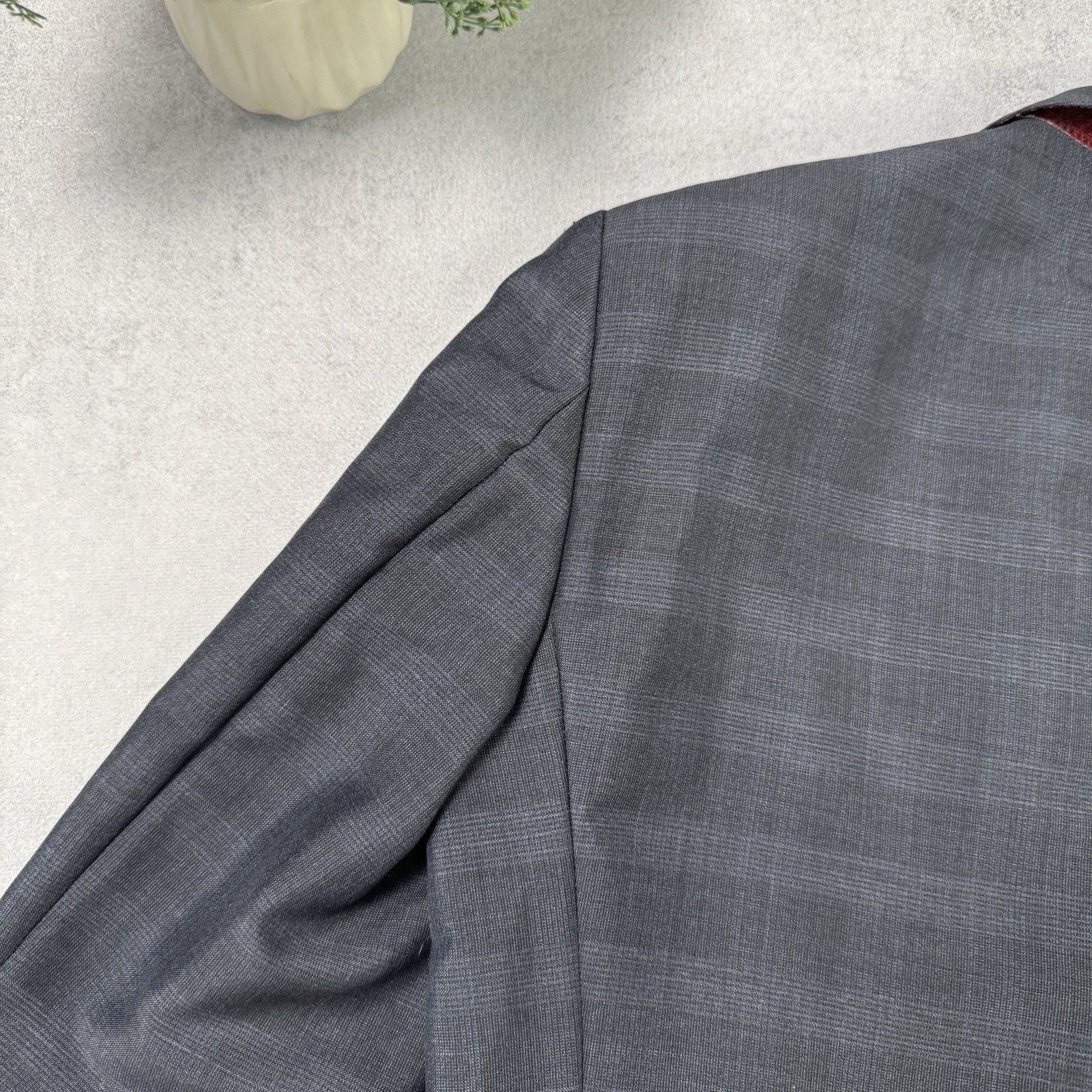 Burberry Burberry Men Blazer Check Kid Mohair/Wool Size 48R Size 38R - 12 Thumbnail