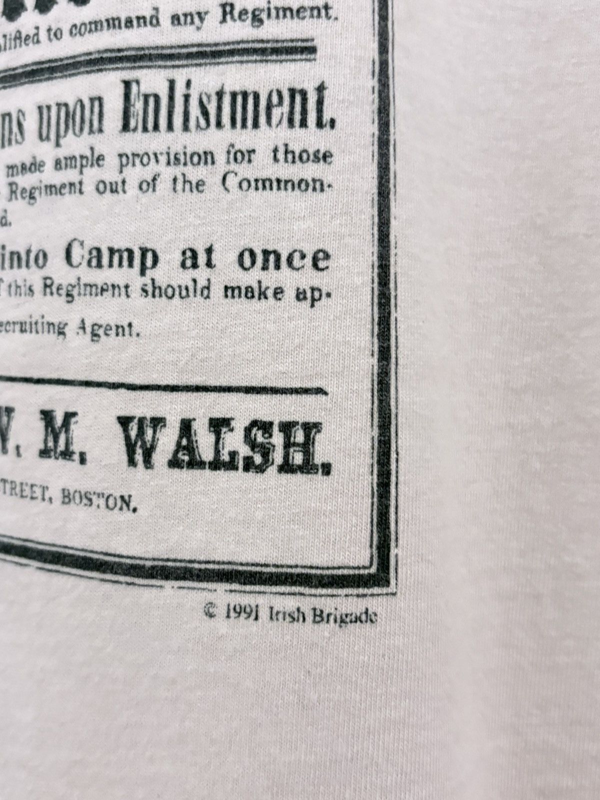 Vintage 90’s 2nd Irish Regiment of Massachusets Vintage War Tee Size US M / EU 48-50 / 2 - 3 Thumbnail