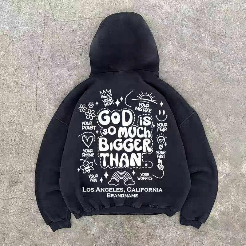 Japanese Brand × Vintage Rainbow print black washed vintage cotton hoodie Size US L / EU 52-54 / 3 - 1 Thumbnail