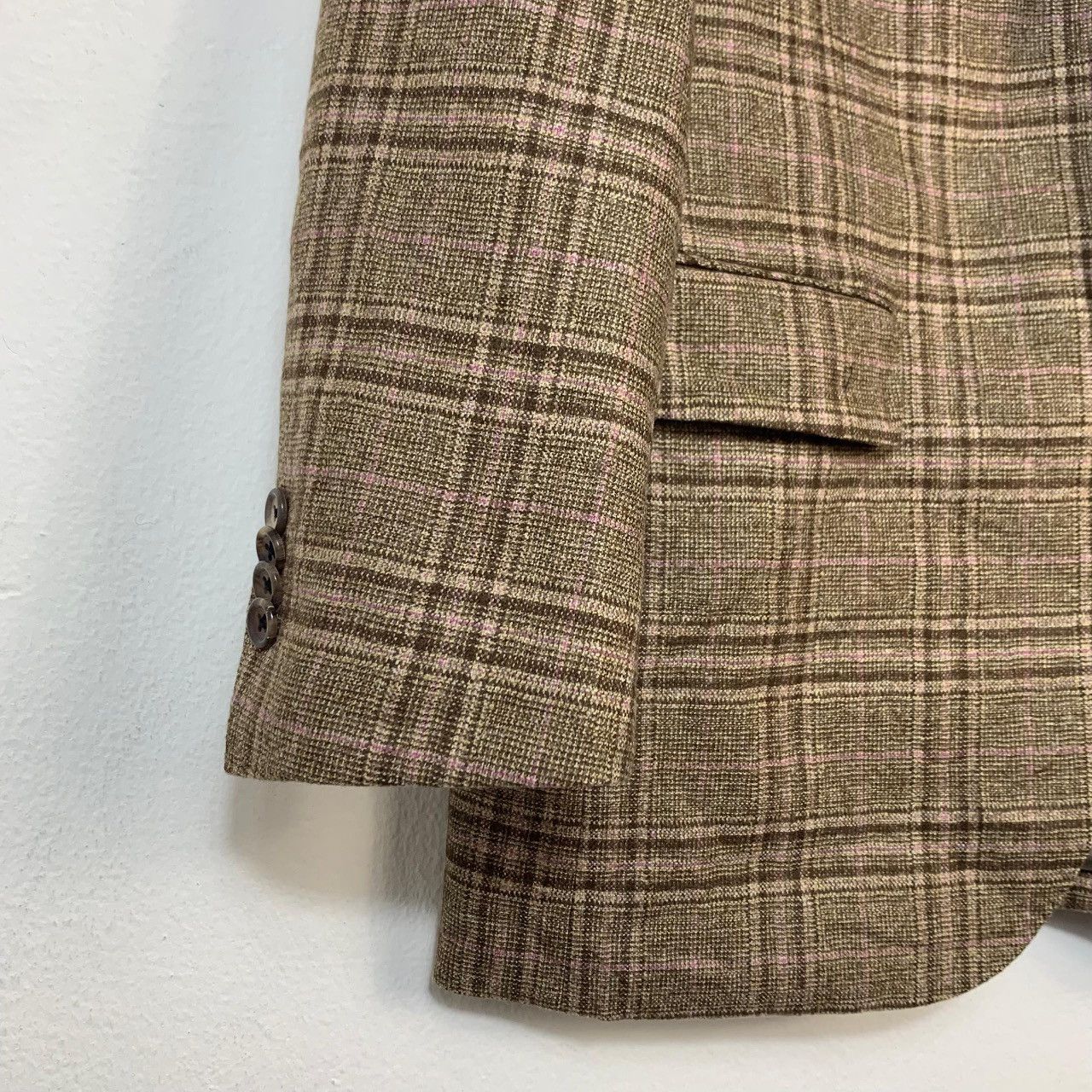 Loro Piana Hickey Freeman x Loro Piana Zelander Dream Wool Plaid Blazer Size 38R - 9 Thumbnail
