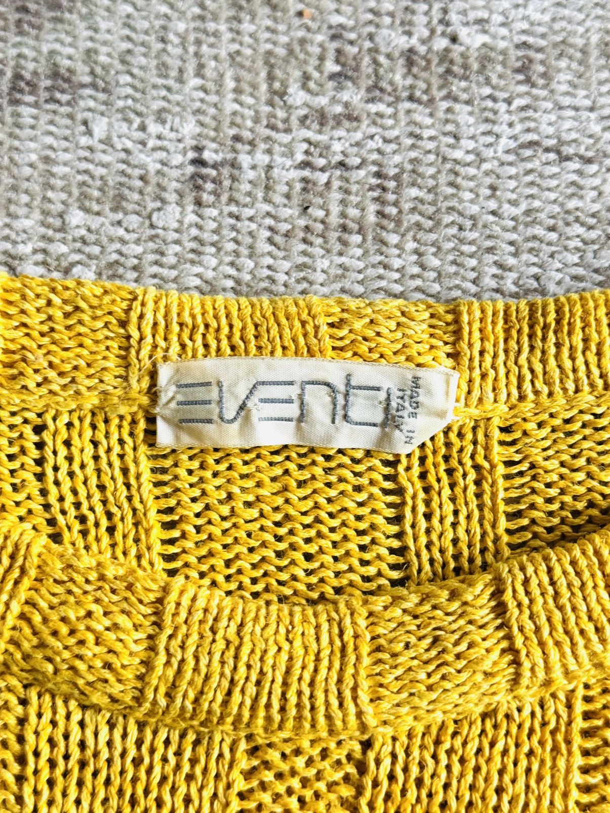 Vintage Vintage Italian cable knit linen sweater golden yellow sz 48 Size US M / EU 48-50 / 2 - 5 Thumbnail