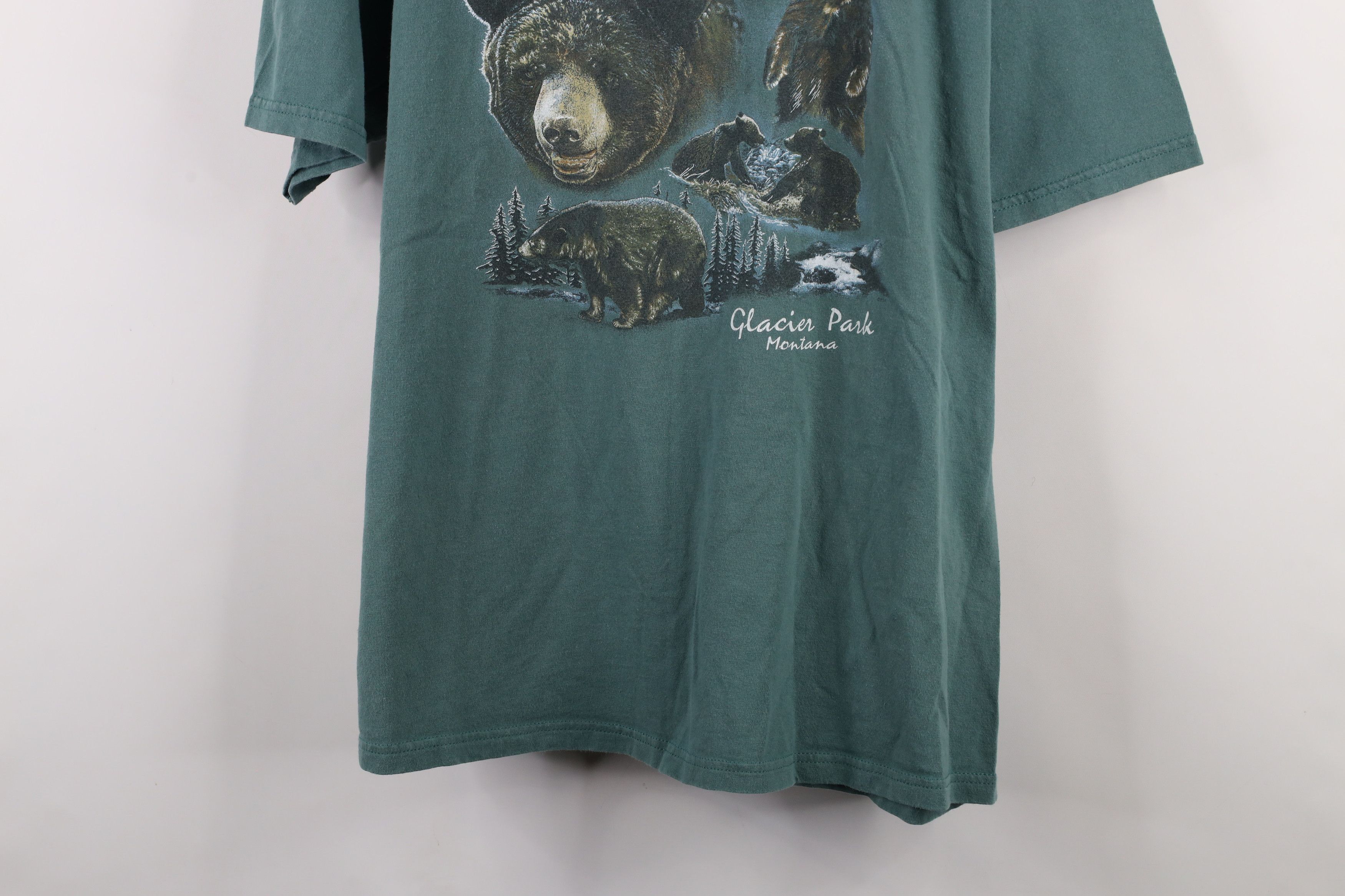 Vintage Vintage 90s Streetwear Bear Glacier Park Montana T-Shirt Size US XL / EU 56 / 4 - 3 Thumbnail