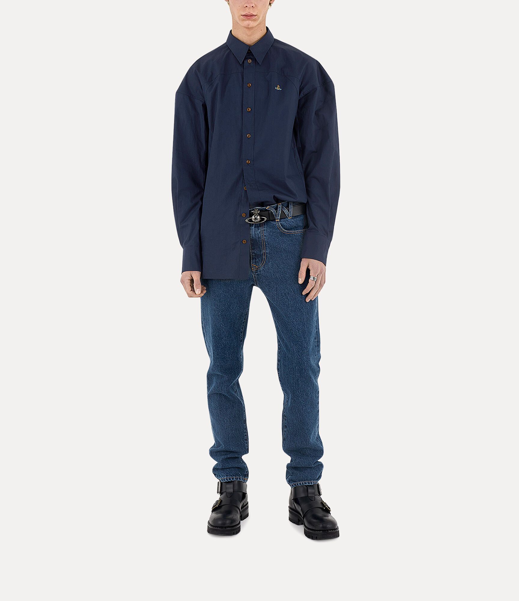 Vivienne Westwood VIVIENNE WESTWOOD tapered spray VW logo print jeans 32 Size US 32 / EU 48 - 2 Thumbnail