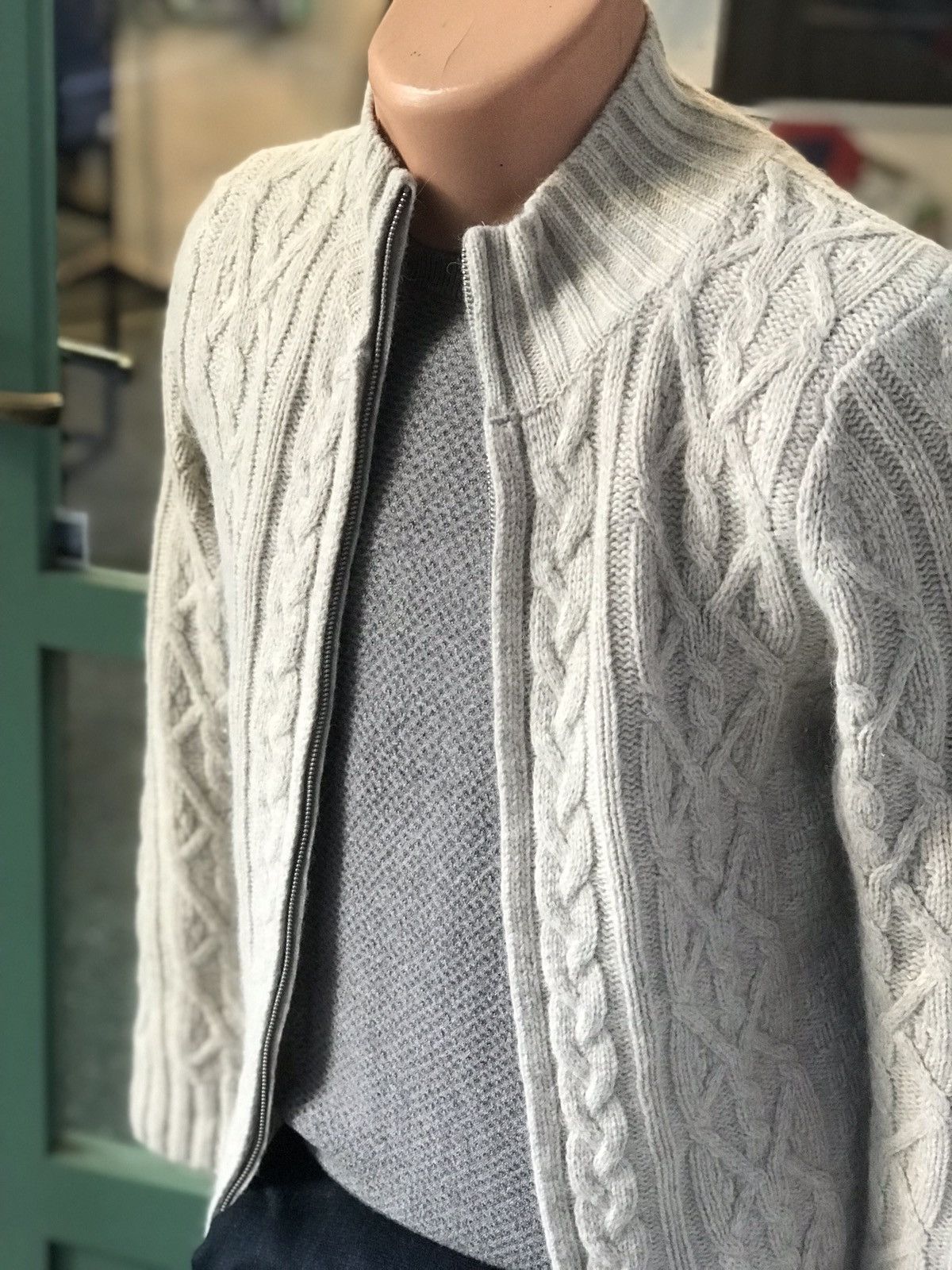 Gran Sasso GRAN SASSO MADE IN ITALY TEXTURED PURE WOOL GREY CREWNECK Size M / US 6-8 / IT 42-44 - 6 Thumbnail