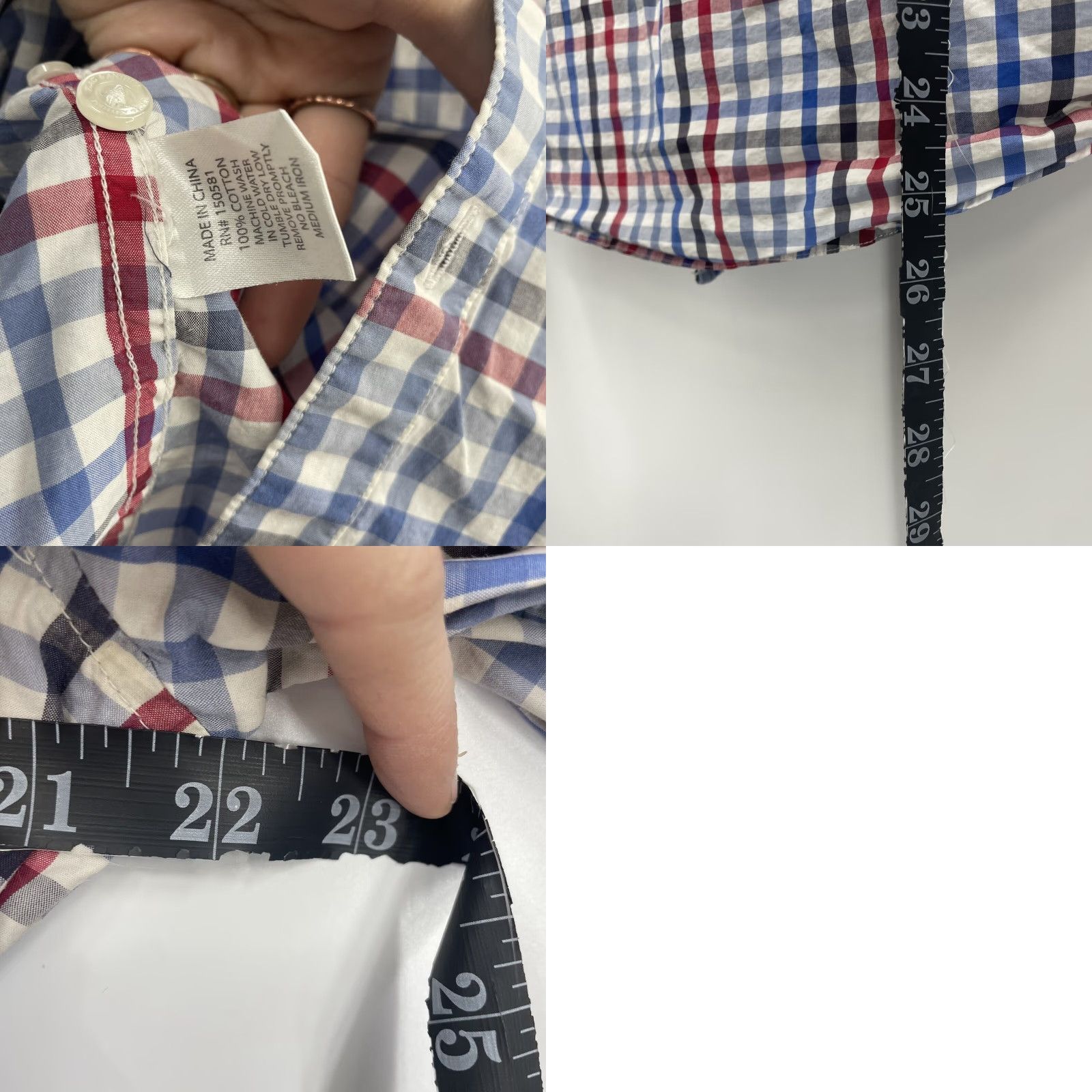 Flag & Anthem Flag & Anthem Button Down Shirt Mens Medium Checkered Western Cowboy Size US M / EU 48-50 / 2 - 8 Thumbnail