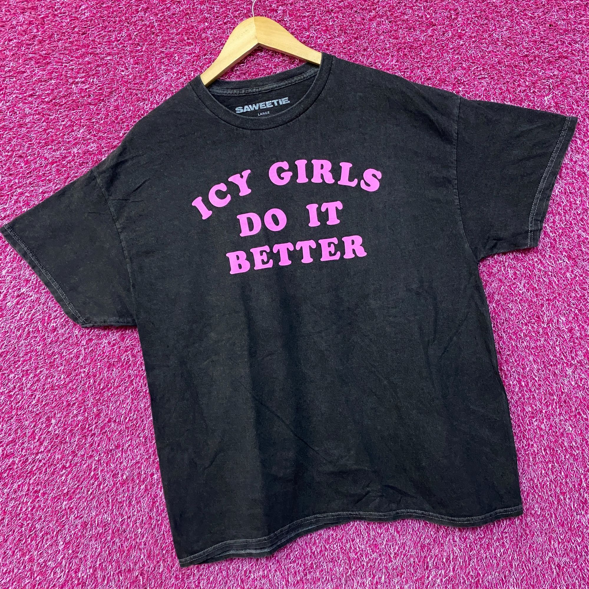 Rap Tees Saweetie Icy Girls Dit It Better Mineral Wash T-Shirt Large Size US L / EU 52-54 / 3 - 3 Thumbnail