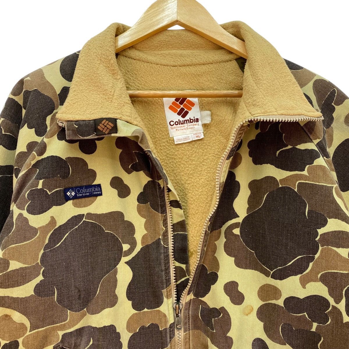 Columbia 🔥 vintage Columbia duck camo hunting soft brown fleece l Size US M / EU 48-50 / 2 - 3 Thumbnail