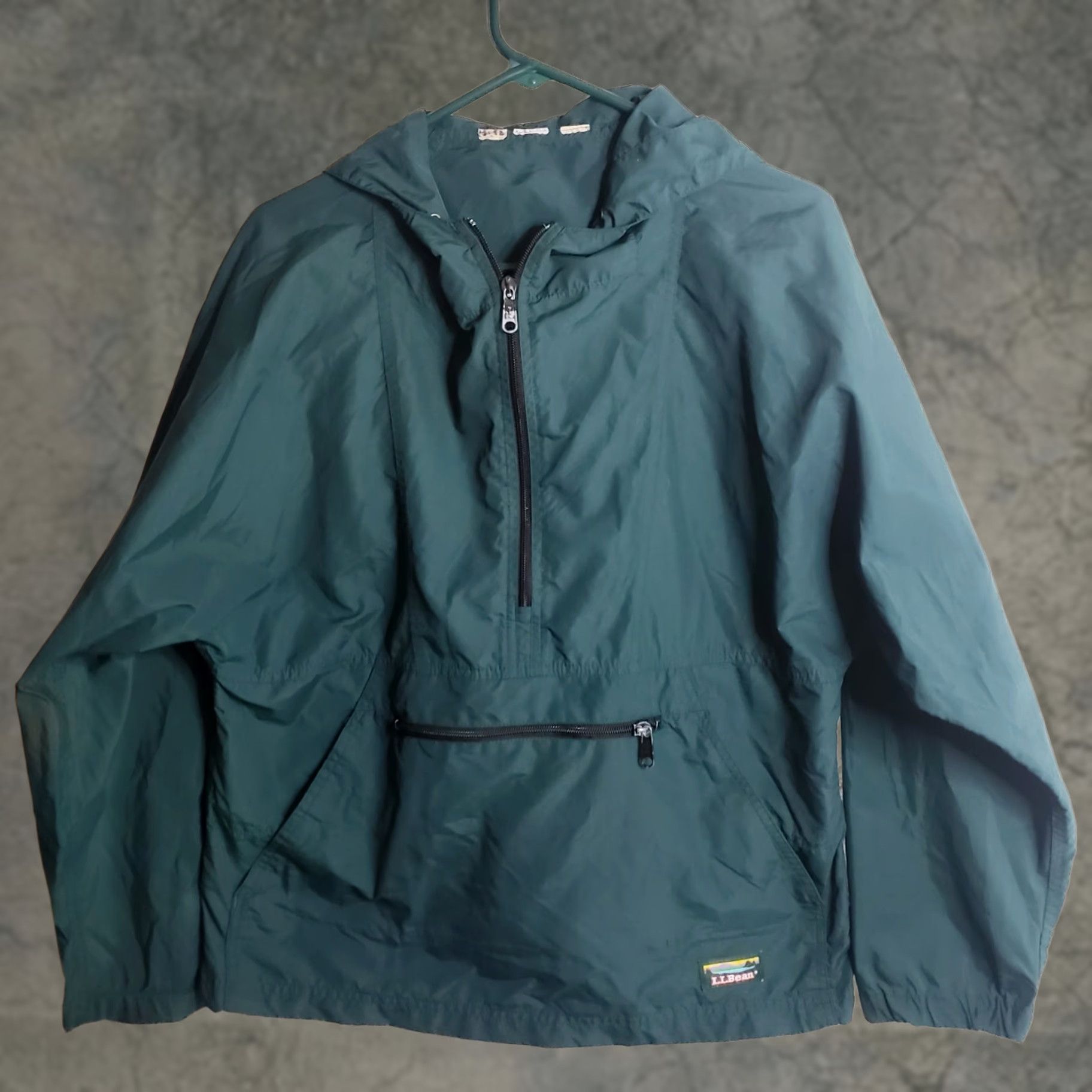 Vintage L.L. Bean Anorak Windbreaker Jacket Women's L Green Lightweight Packable Rain Coat Size L / US 10 / IT 46 - 1 Thumbnail