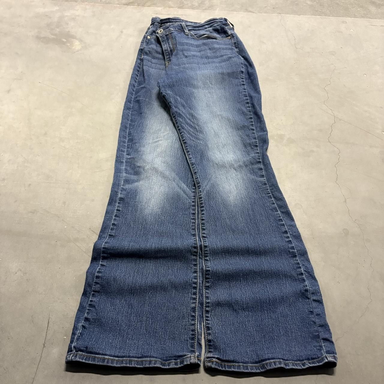 Levi's Crazy Vintage Y2K/2000s Flare Levis Streetwear Dark Blue Wash Denim Jeans! Size US 34 / EU 50 - 3 Thumbnail