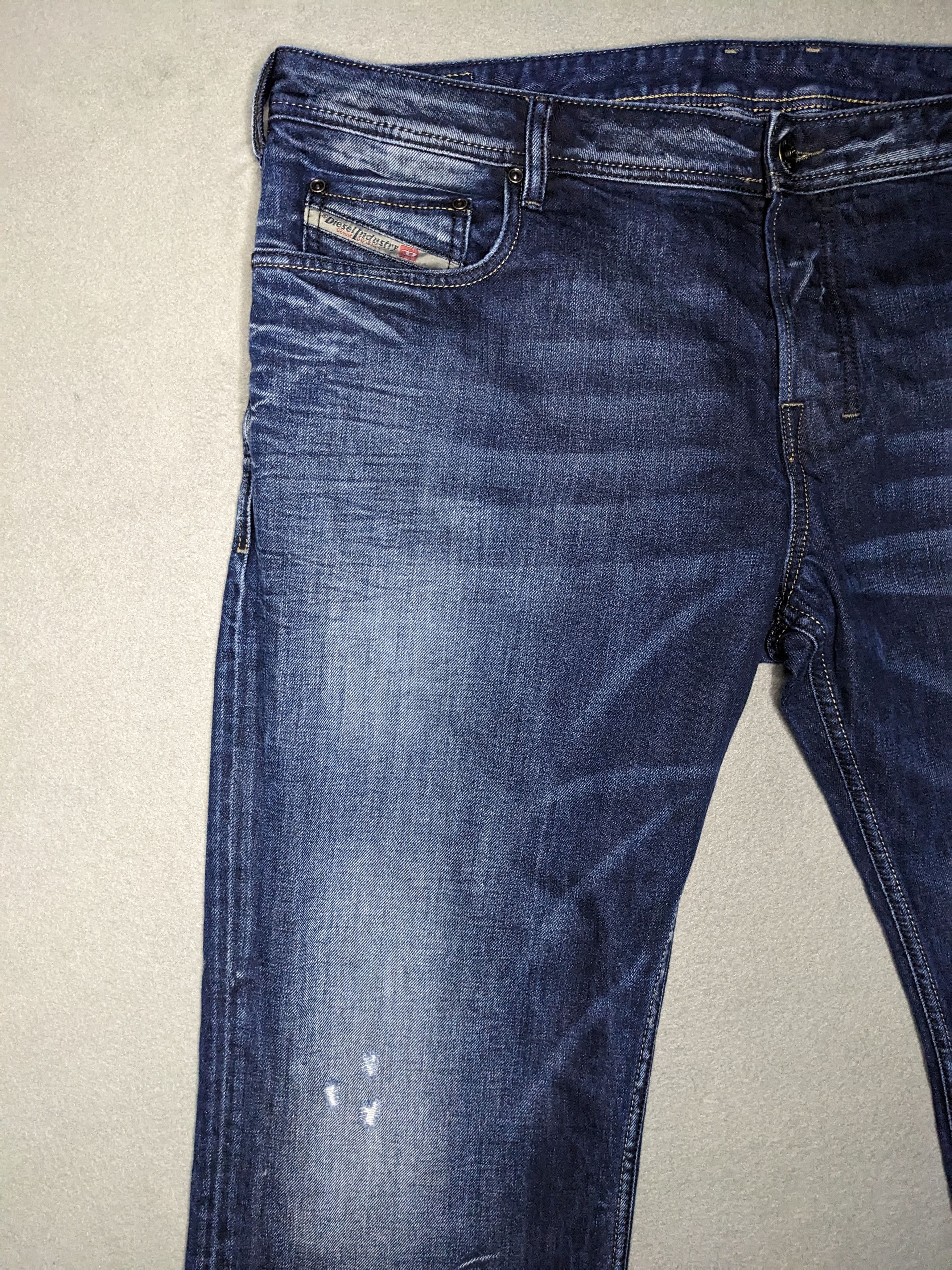 Diesel Diesel Zathan Jeans Mens 42x28 Blue Dark Wash Bootcut Italy Size US 42 / EU 58 - 4 Thumbnail
