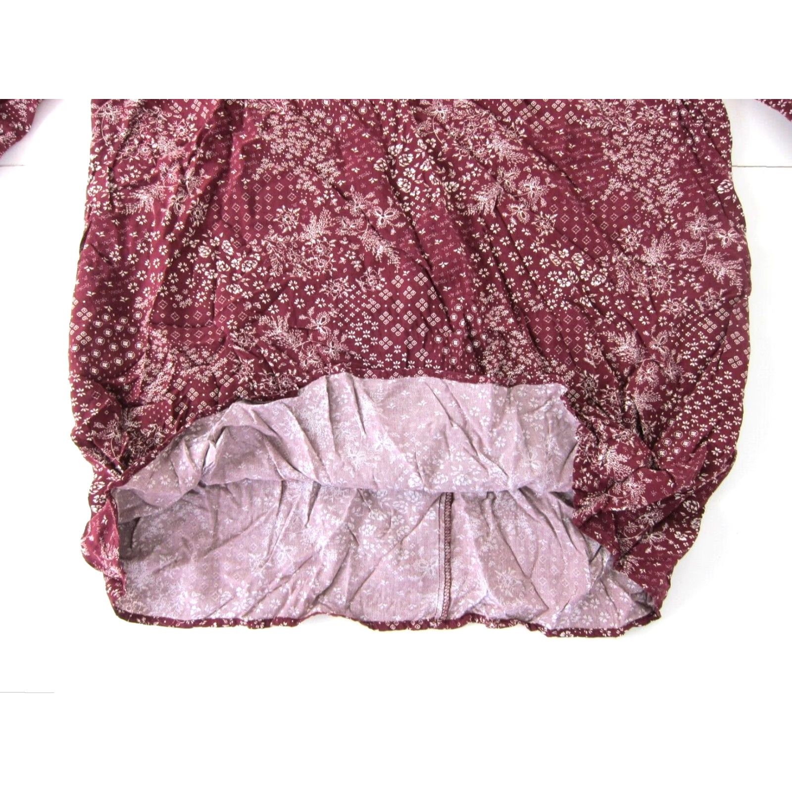 Old Navy Old Navy Burgundy Red White Floral 3/4 Sleeve Sheath Tunic Dress XL Size XL / US 12-14 / IT 48-50 - 7 Thumbnail