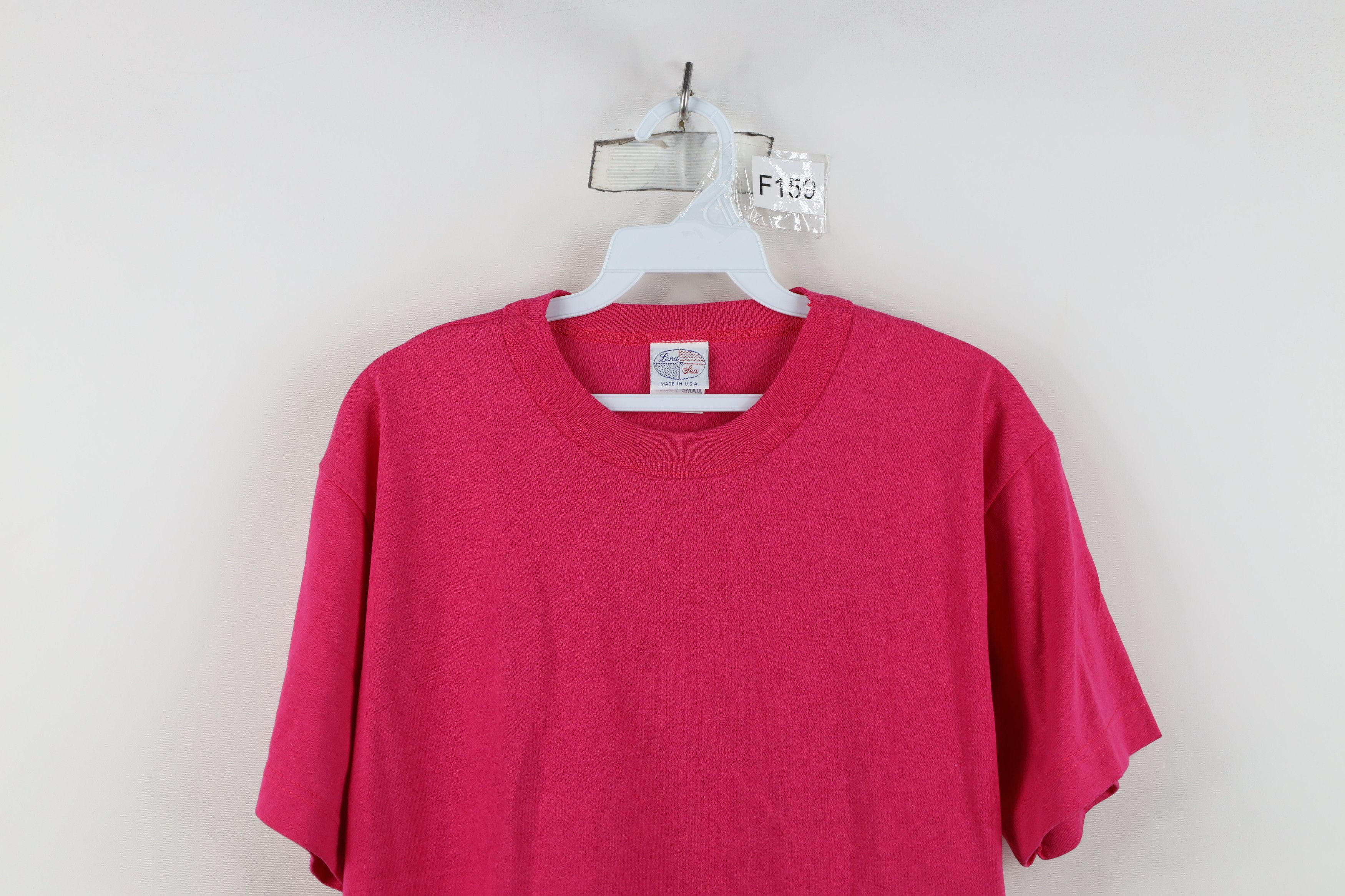 Vintage Vintage 90s Streetwear Blank Short Sleeve T-Shirt Pink USA Size S / US 4 / IT 40 - 2 Thumbnail