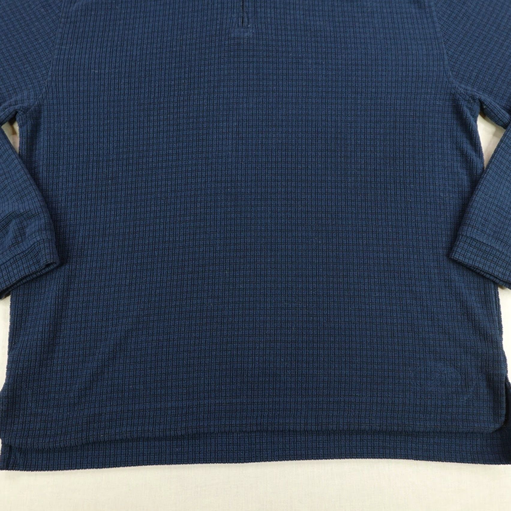 Tommy Bahama VINTAGE Tommy Bahama Sweater Mens XL Blue Grid Fleece 1/4 Zip Pullover Soft Knit Size US XL / EU 56 / 4 - 3 Thumbnail