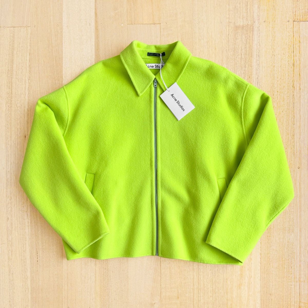 Acne Studios RARE Acne Studios Wool Jacket LIME GREEN Size 46 SS22 Size US S / EU 44-46 / 1 - 1 Thumbnail