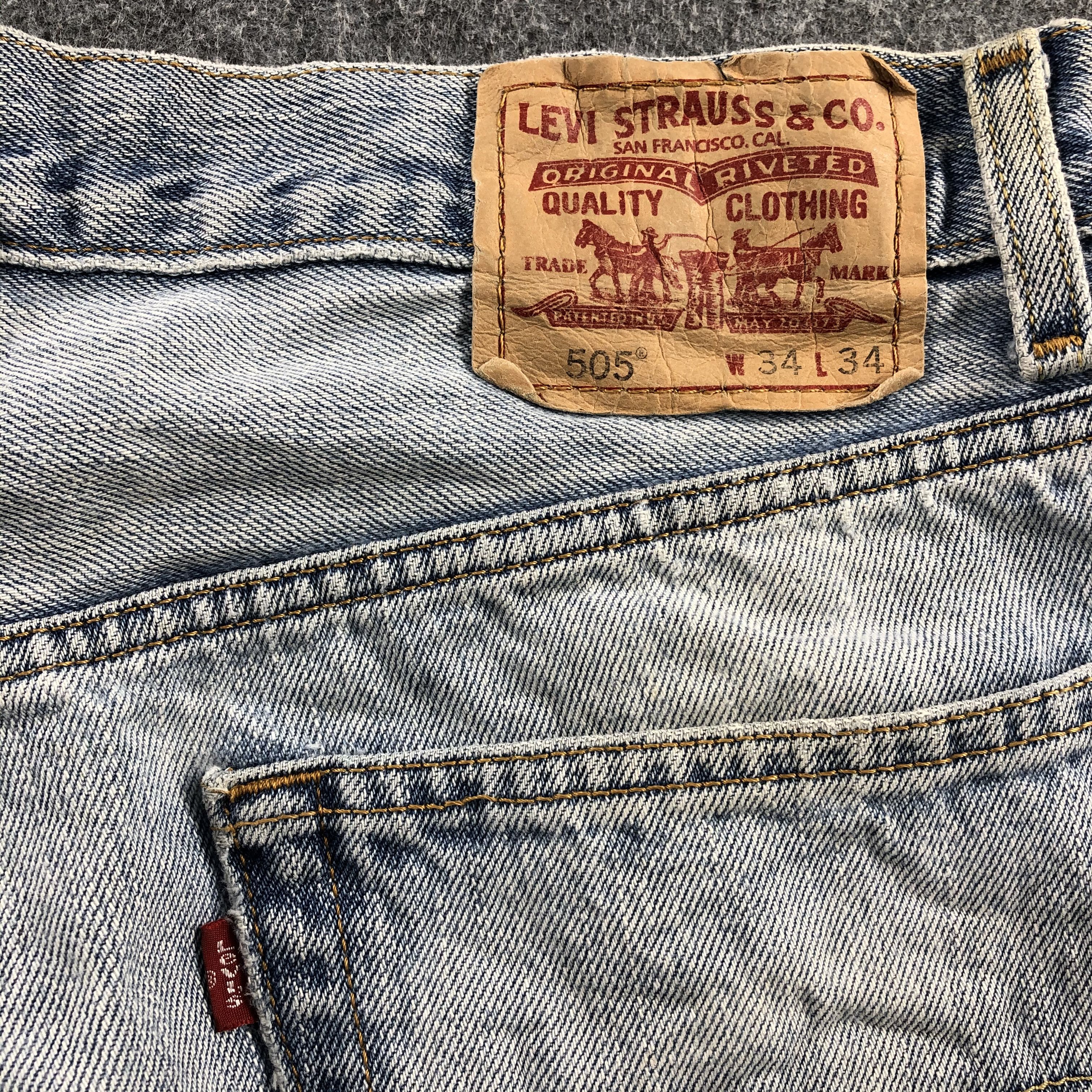 Levi's × Vintage Vintage Light Wash Levis Jeans Lot 505-JM819 Size US 34 / EU 50 - 6 Thumbnail