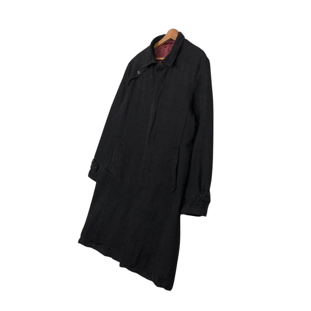 Japanese Brand 📌Vintage Wool Long Jacket D'Homme A Homme Rich Black Size US L / EU 52-54 / 3 - 3 Thumbnail