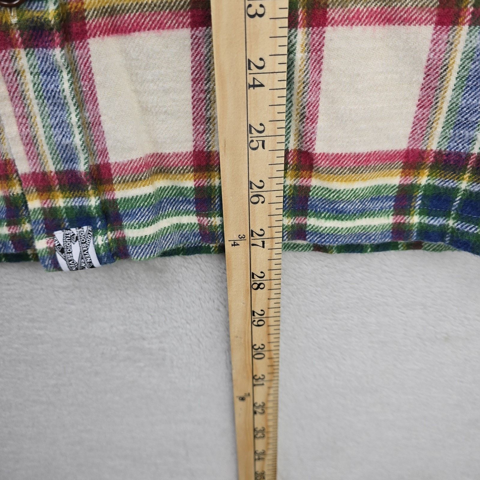 Studio Seven Studio Seven Flannel Shirt Mens XL Long Sleeve Star Patch Size US XL / EU 56 / 4 - 10 Thumbnail
