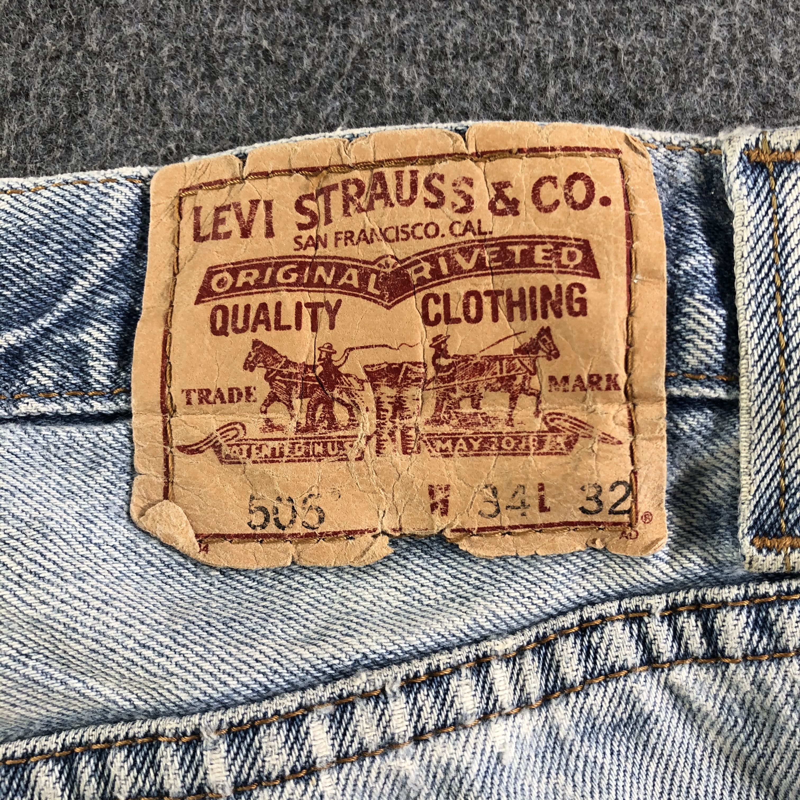 Levi's Vintage Blue Wash Levis 505 Jeans-J3152 Size US 34 / EU 50 - 5 Thumbnail