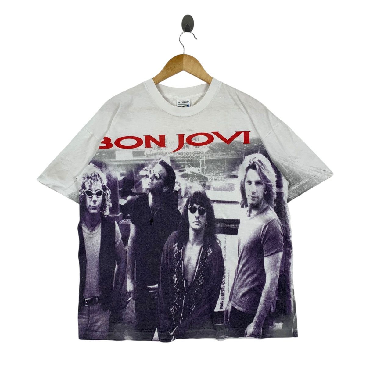 Bon Jovi Vintage 1996 BON JOVI These Days 96/97 All Over Print Shirt Size US XL / EU 56 / 4 - 1 Thumbnail