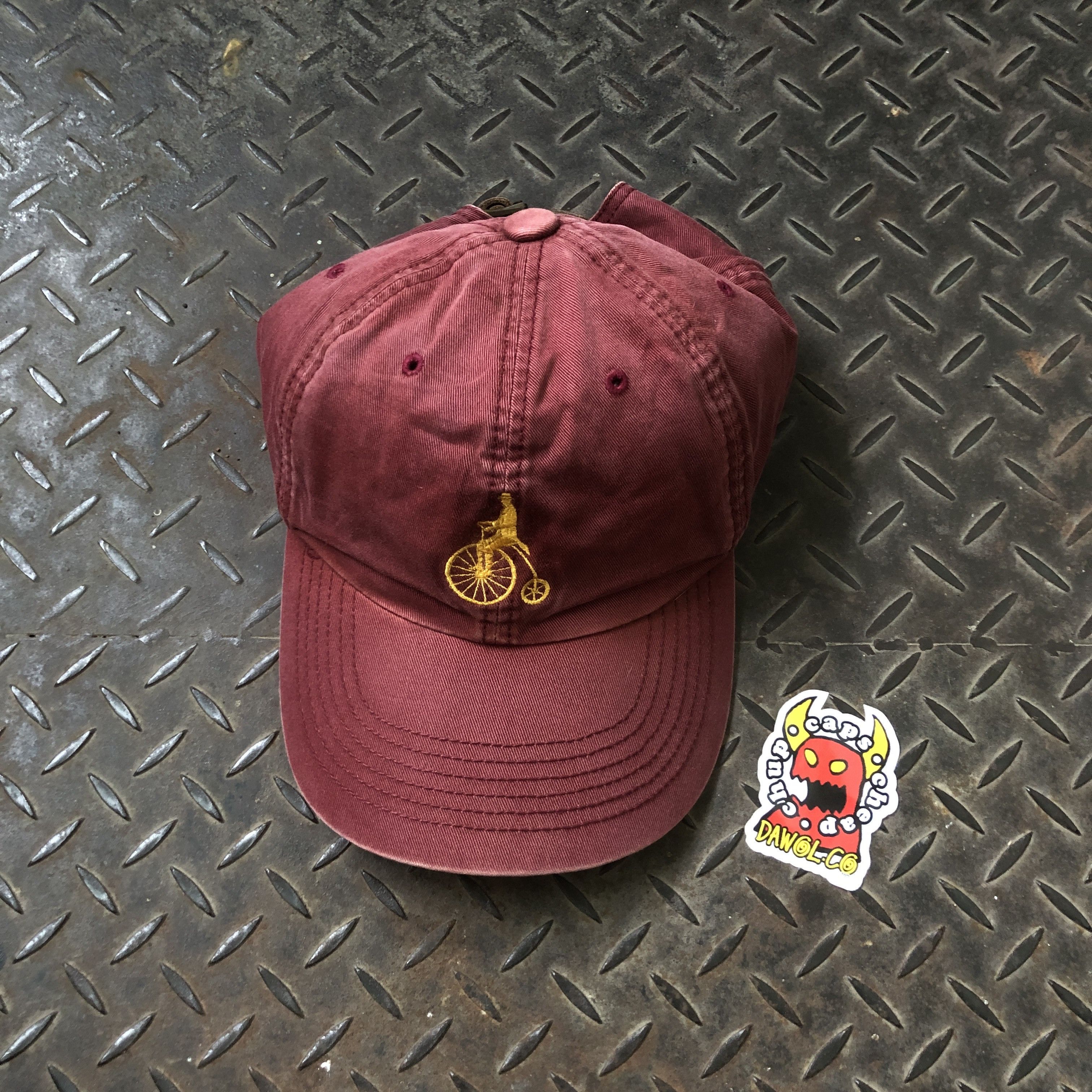 Polo Ralph Lauren Vintage Bean Pole Big Logo Maroon Sunfaded Hat Size ONE SIZE - 1 Thumbnail
