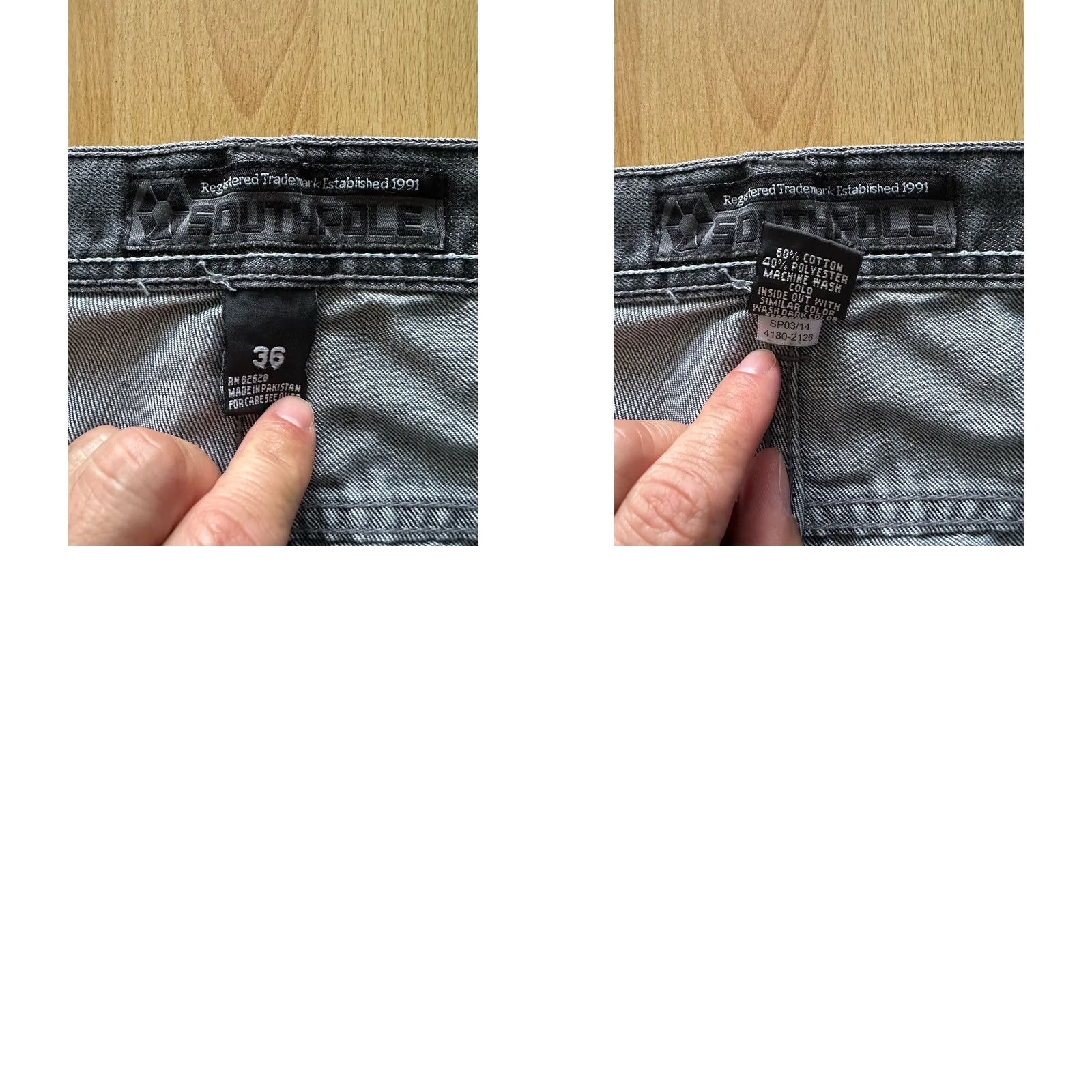 Southpole VINTAGE Southpole Jeans Mens 36x29 Faded Black Baggy Y2k Brown Tab Casual Size US 36 / EU 52 - 8 Thumbnail