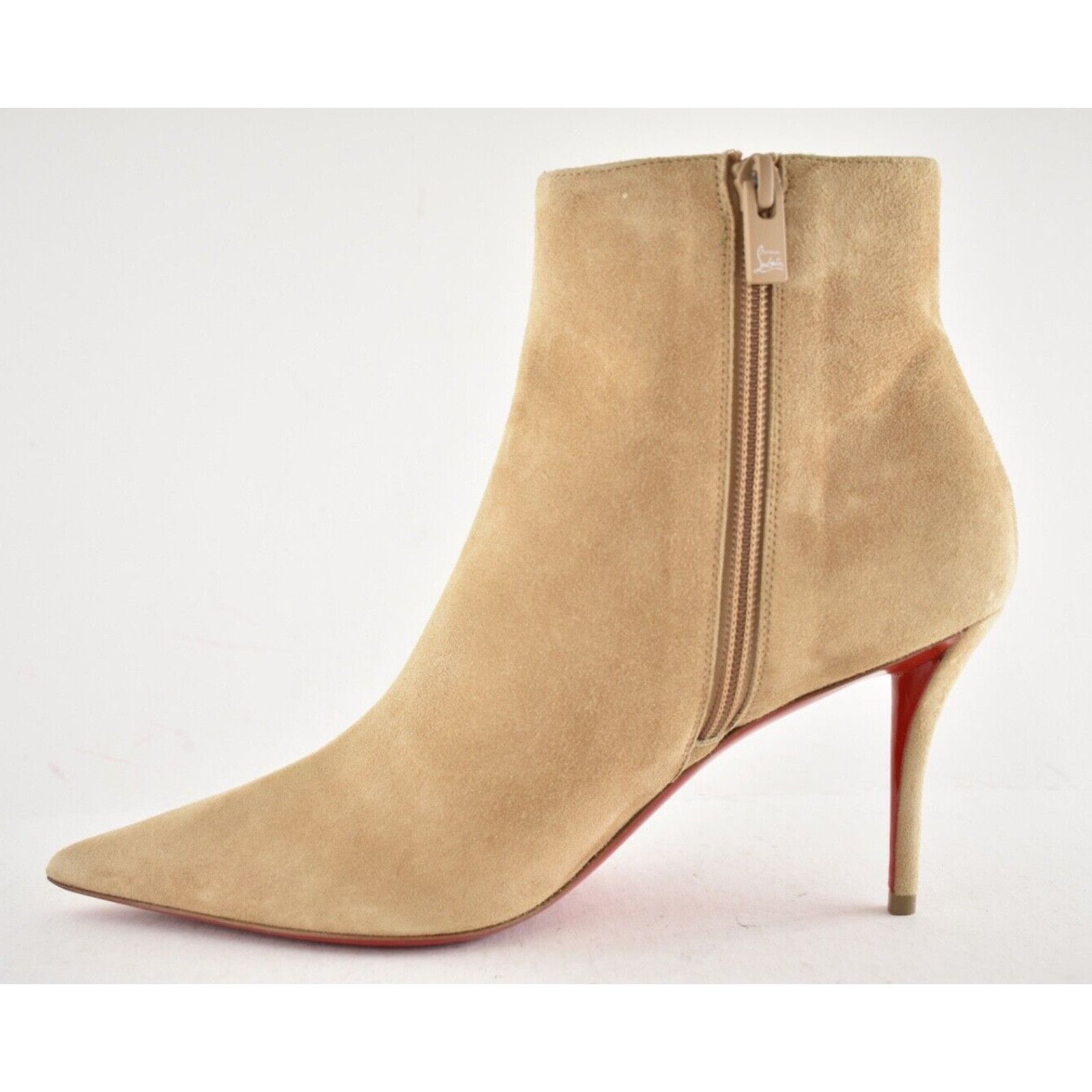 Christian Louboutin Christian Louboutin So Apostropha Booty 80 Beige Suede Size US 7 / IT 37 - 10 Thumbnail