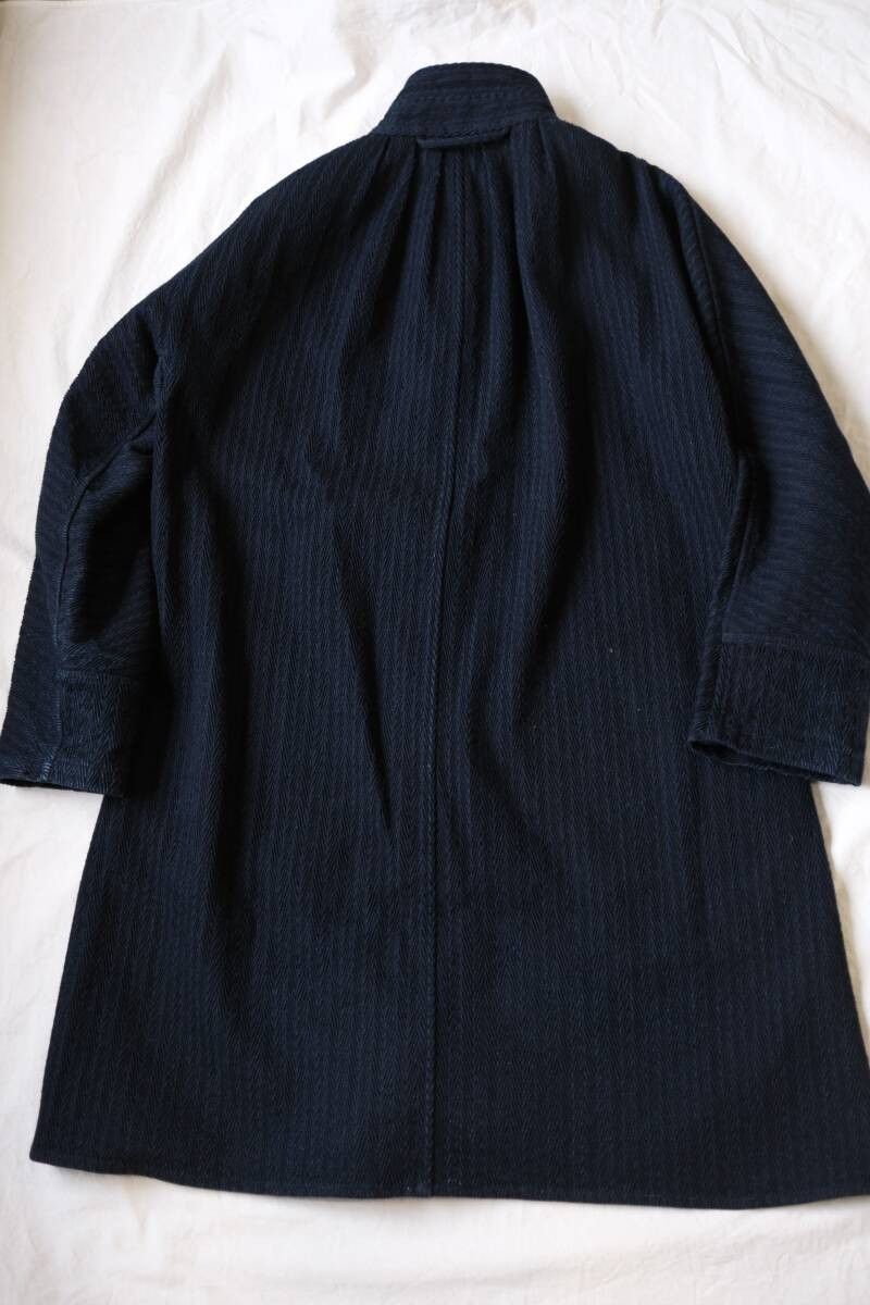 Comoli Django Atour Artisan Indigo Herringbone Coat (Japan Artisan) Size US M / EU 48-50 / 2 - 4 Thumbnail