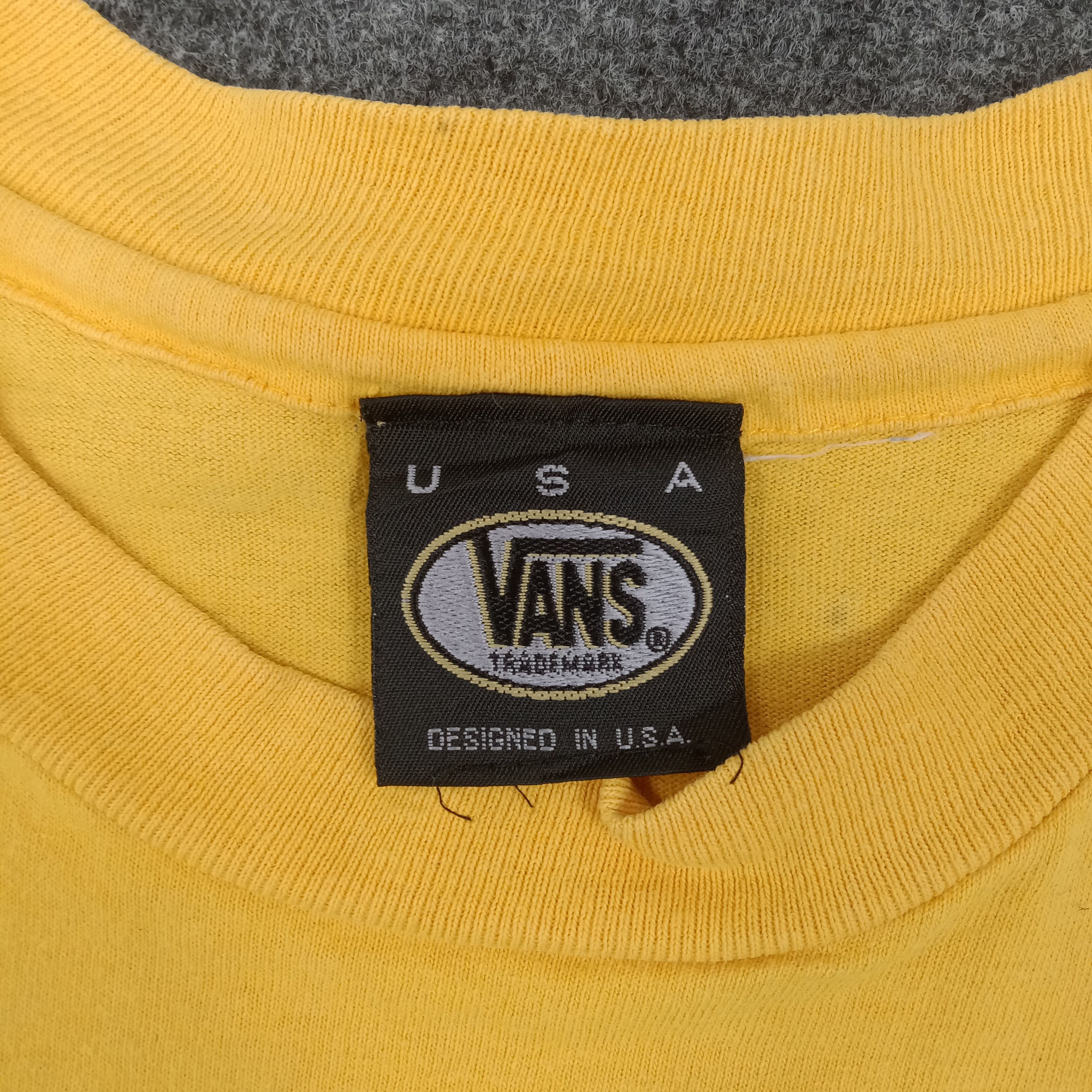 Vans × Vintage Vans Off The Wall U.S.A Streetwear Tshirt Size US M / EU 48-50 / 2 - 3 Thumbnail
